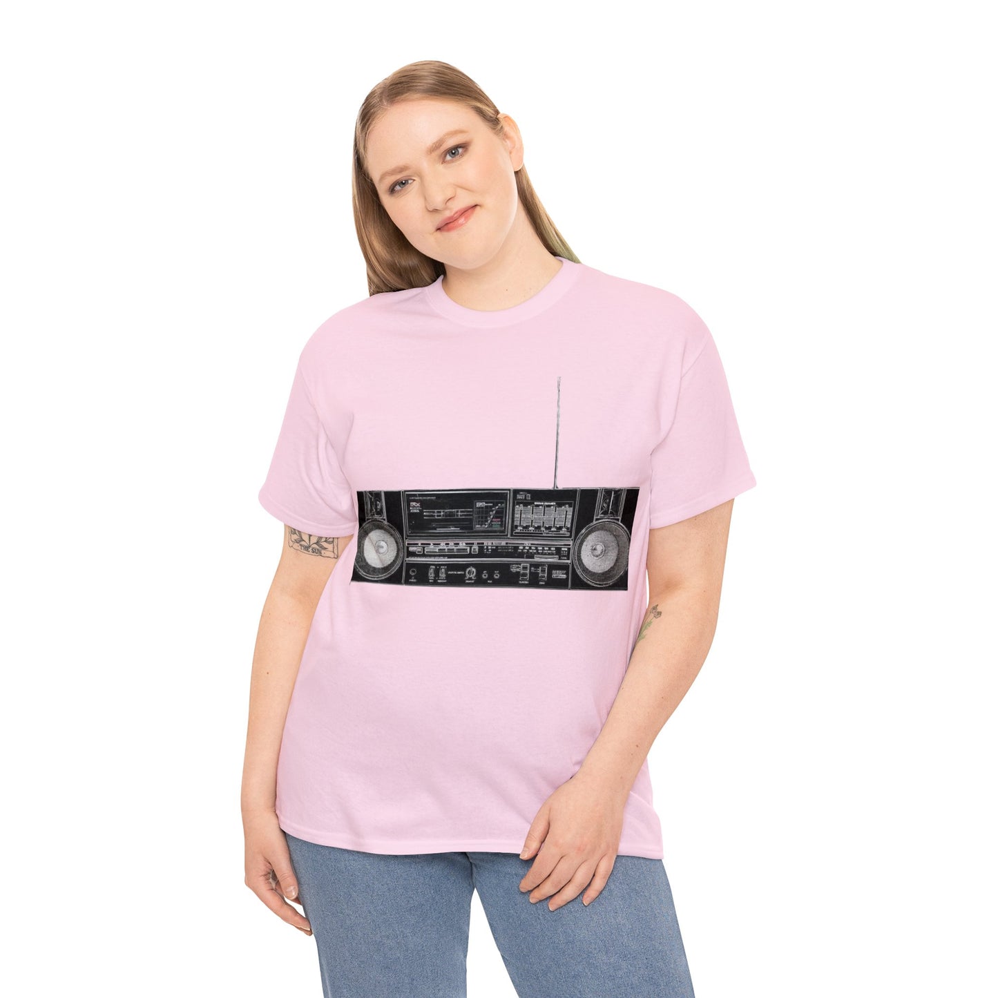 Ghetto Blaster, Jam Box, Boom Box, Vintage Stereo, Audiophile Heavy Cotton Tee