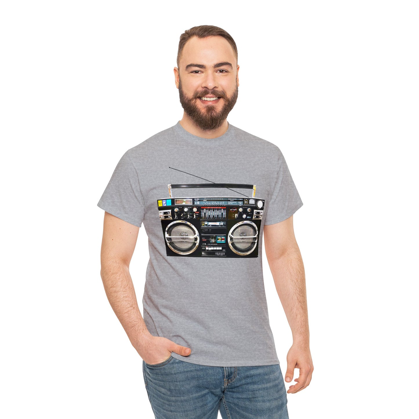 Jambox, Boom Box, Ghetto Blaster, Radio, Tape Player Heavy Cotton Tee