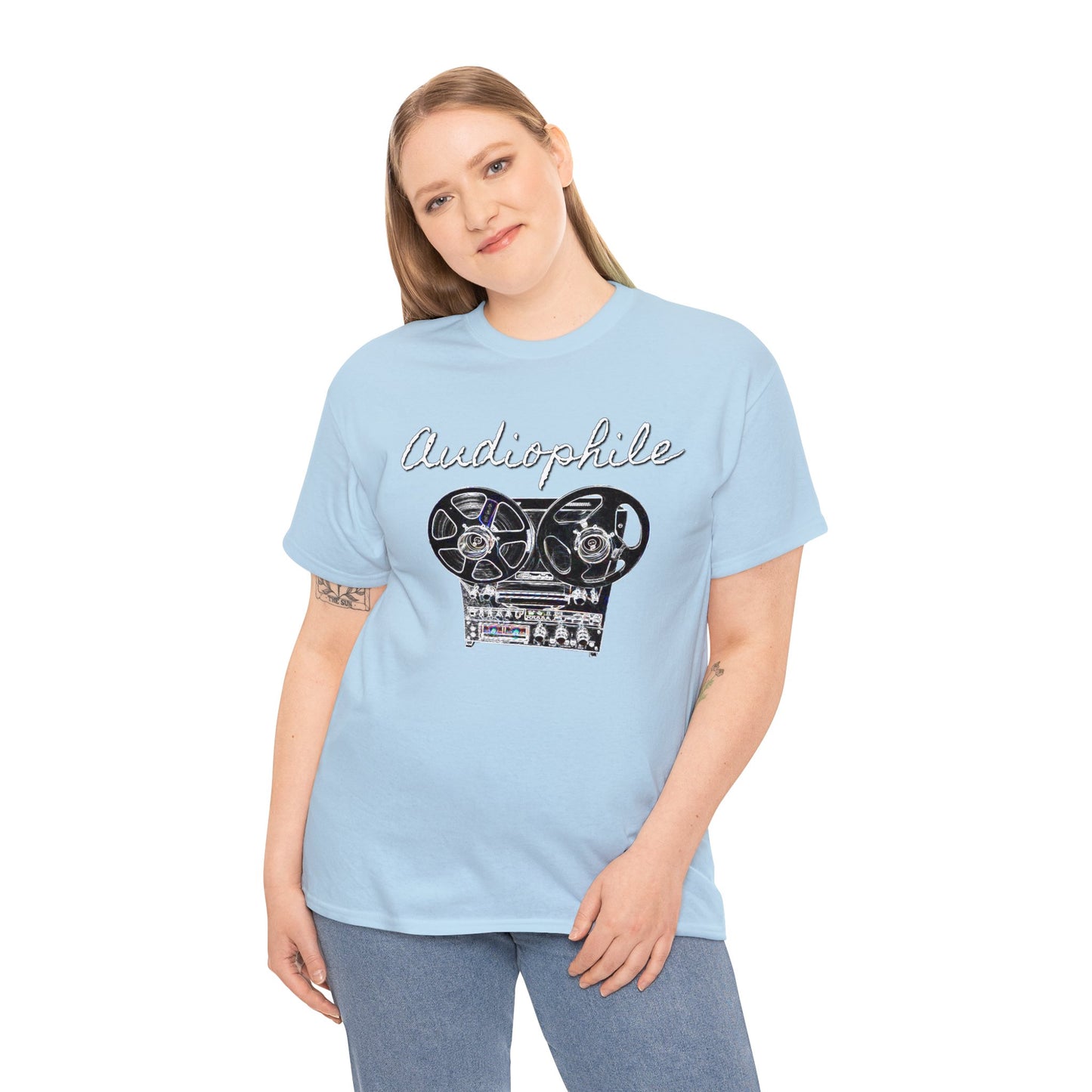 Vintage Reel-to-Reel Tape Player Unisex Heavy Cotton Tee