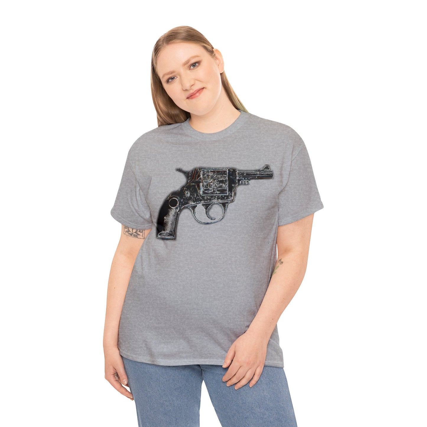 Vintage Pistol Revolver 22 Caliber Heavy Cotton Tee