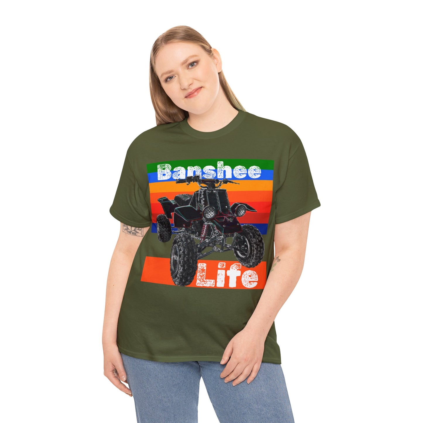 Banshee Quad ATV, Banshee Four Wheeler, Quad Bike Heavy Cotton Tee