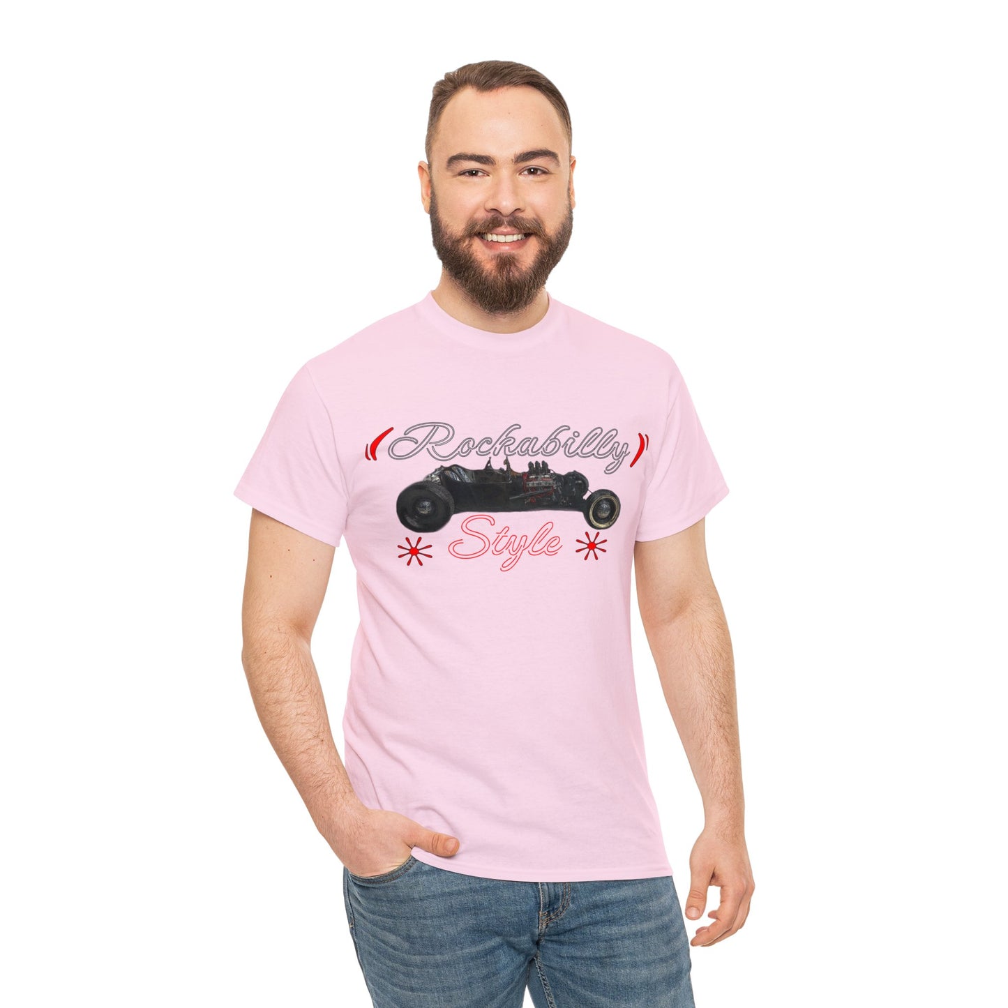 Rockabilly Style Model A Rat Rod Speed Shop 1957 Heavy Cotton Tee