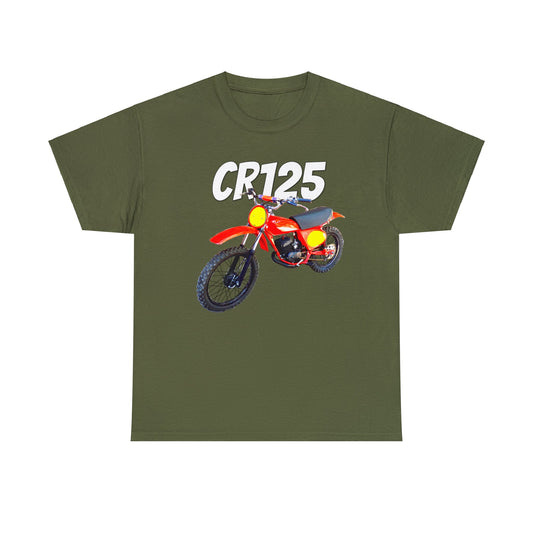 Vintage Motocross Motorcycle CR125, 1970's Moto Cross Bike Heavy Cotton Tee