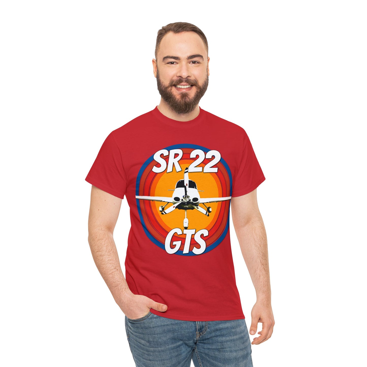 Private Airplane, Prop Plane, SR22 GTS Airplane Heavy Cotton Tee