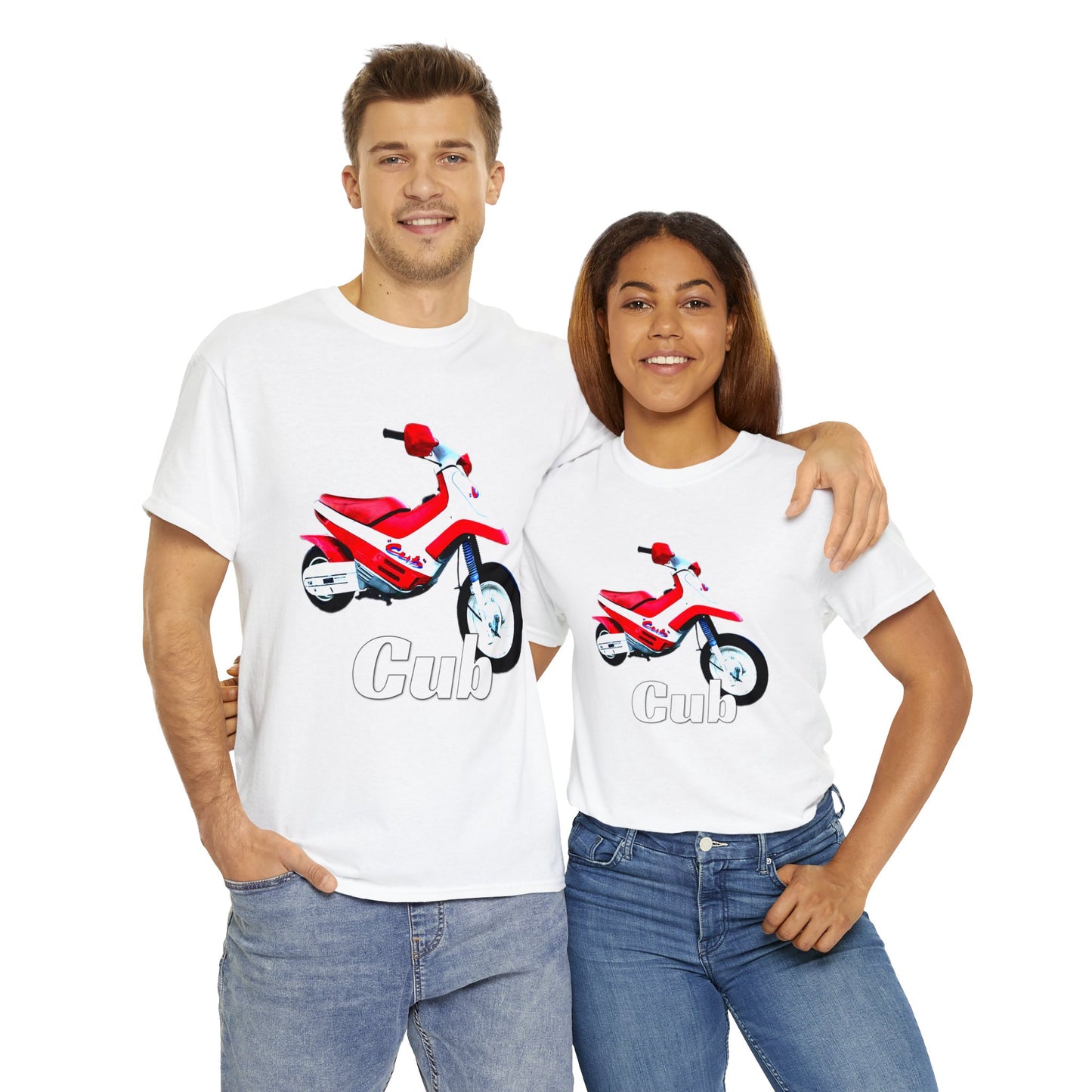Vintage Cub Motorcycle, Cub Mini Bike, Retro Cub Motocross Bike Heavy Cotton Tee