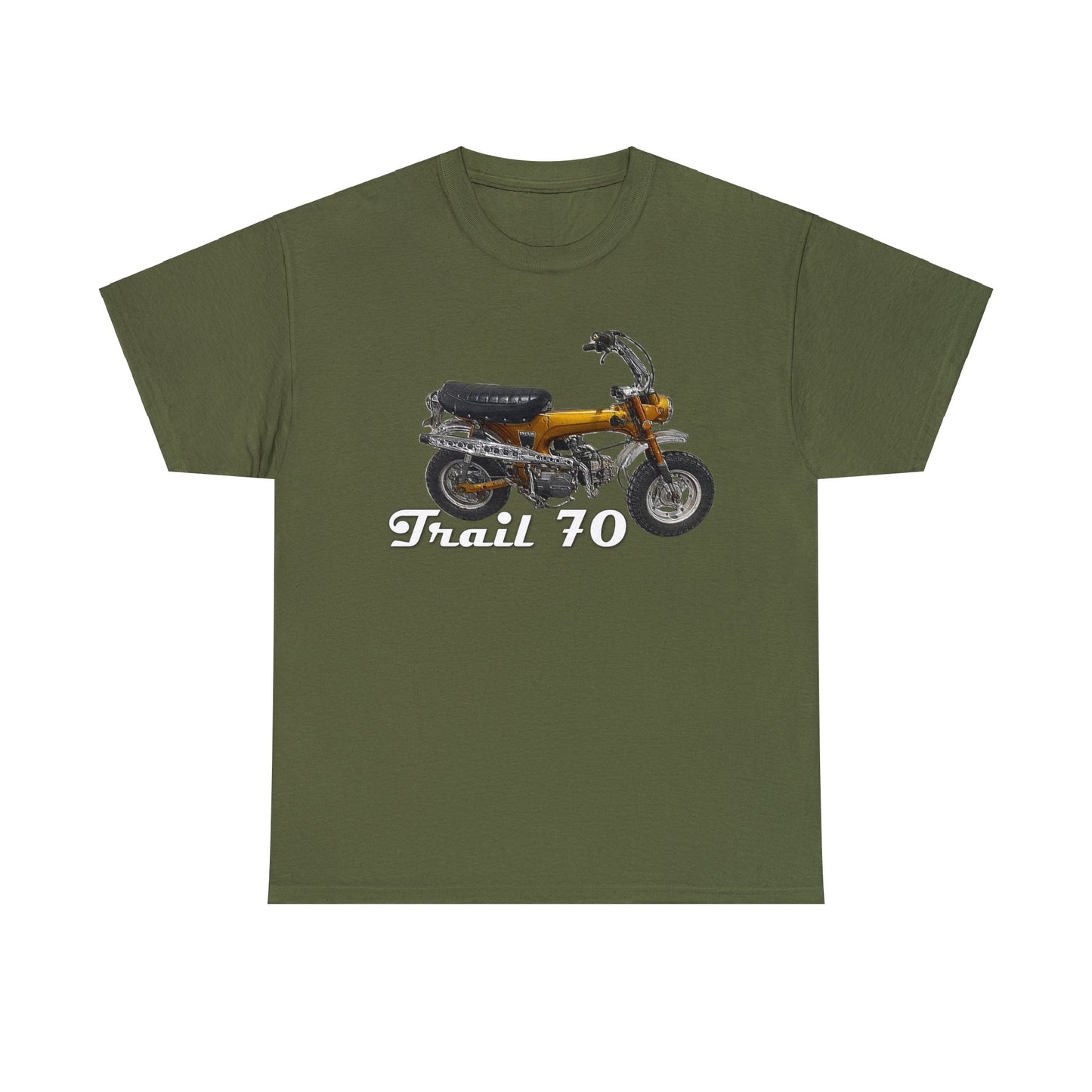 Trail 70 Mini BIke, Vintage Mini Bike, Retro Mini Bike Heavy Cotton Tee