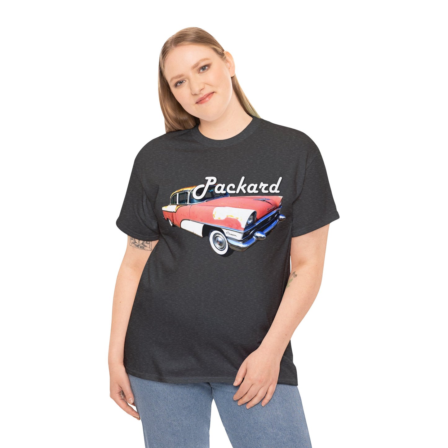 Packard Clipper, Vintage Car, Retro American Automobile Heavy Cotton Tee