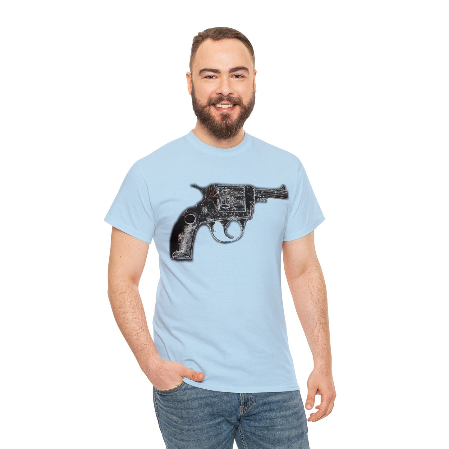 Vintage Pistol Revolver 22 Caliber Heavy Cotton Tee