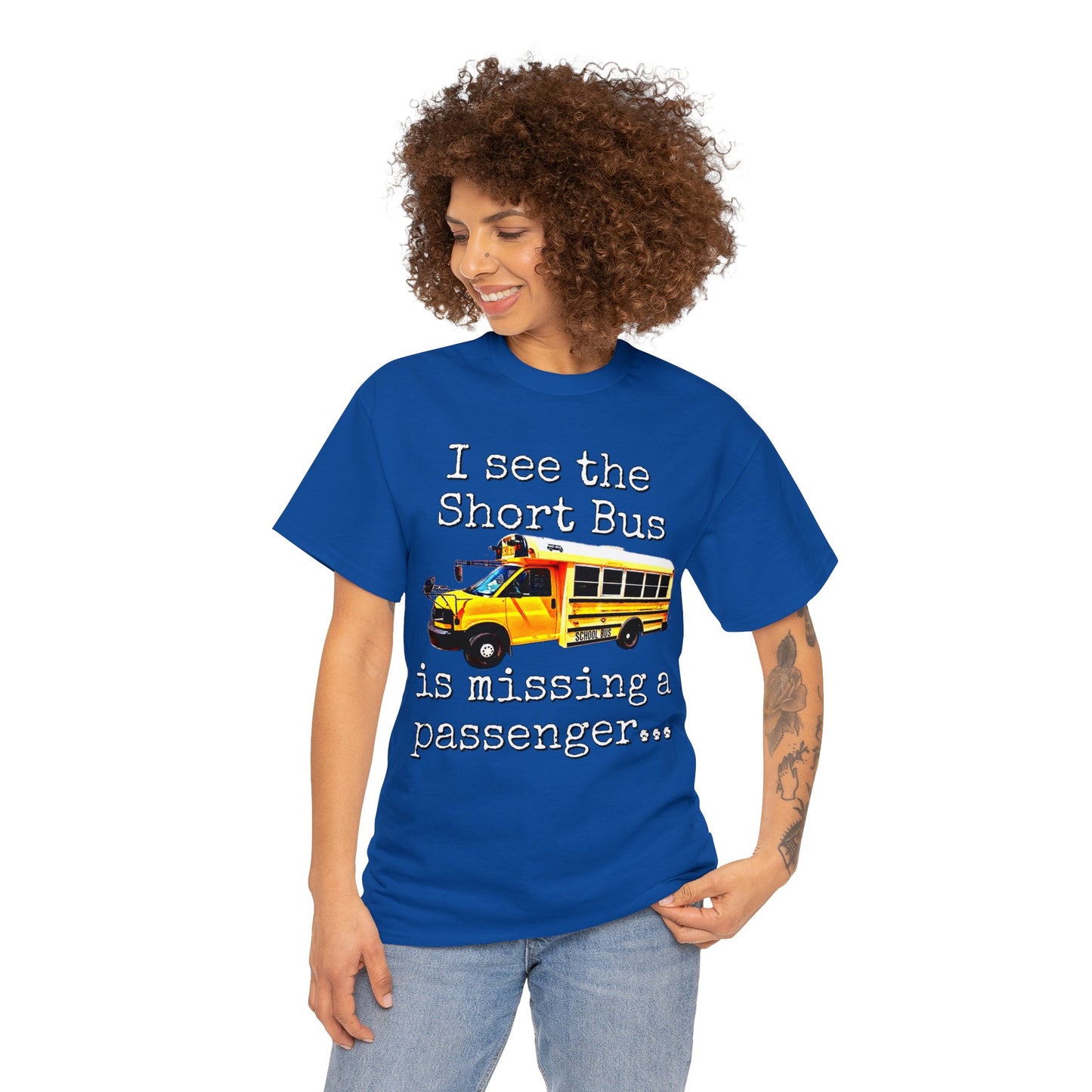 Short Bus, Short Bus Rider, I Survived Riding the Short Bus Heavy Cotton Tee