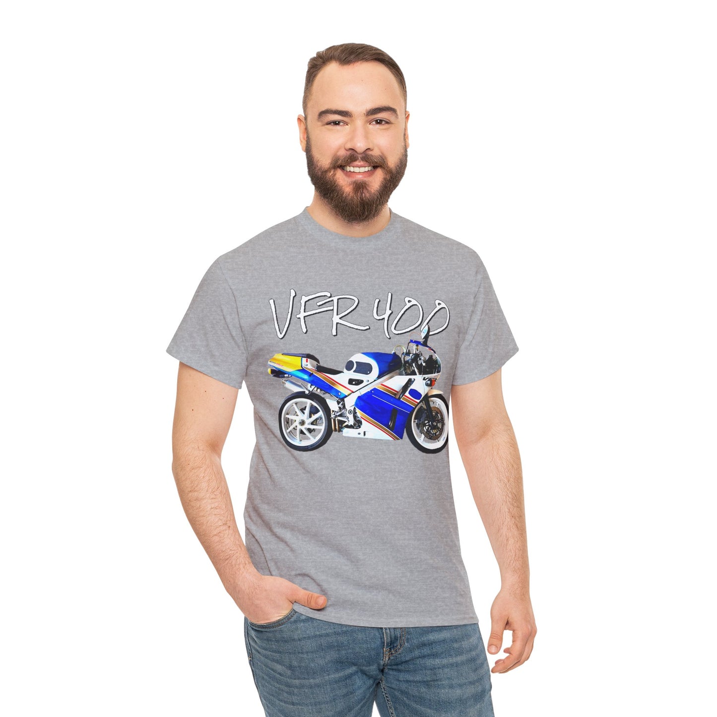 VFR 400 Motorcycle, Street Bike, Street Motorcycle, Sport Bike Heavy Cotton Tee