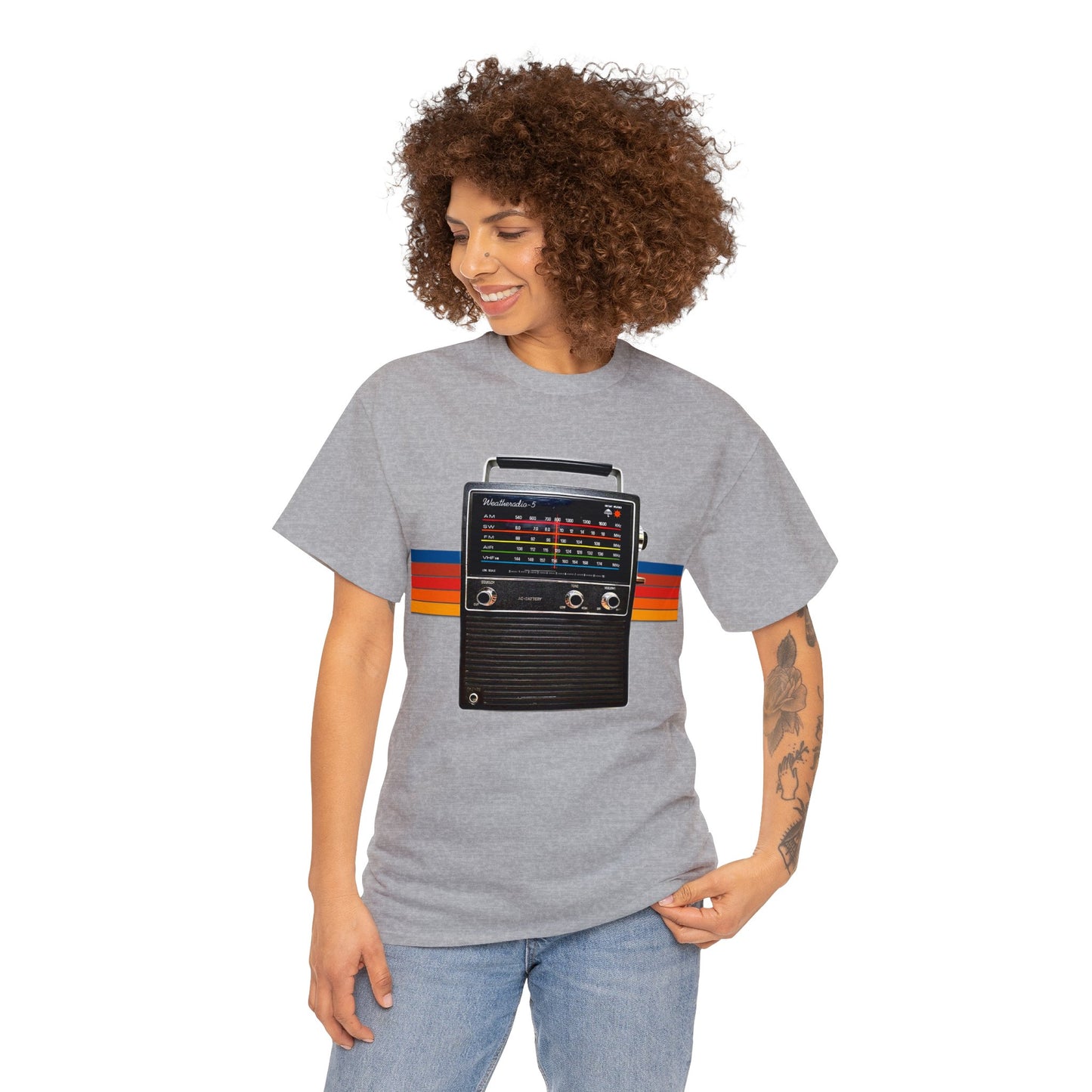 Vintage Retro 1970s AM FM Shortwave Radio Heavy Cotton Tee