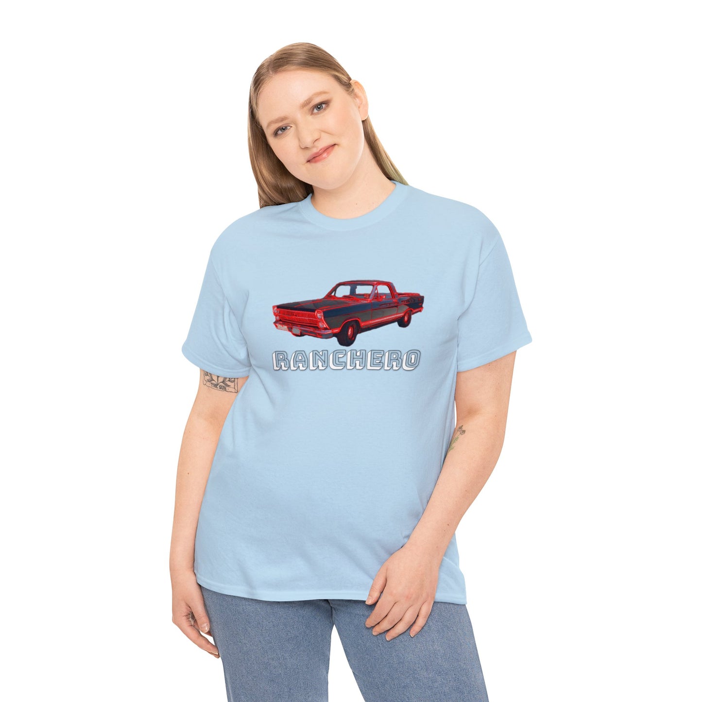 Vintage Ranchero Pick Up Car, Retro Vintage Pick Up Truck Heavy Cotton Tee