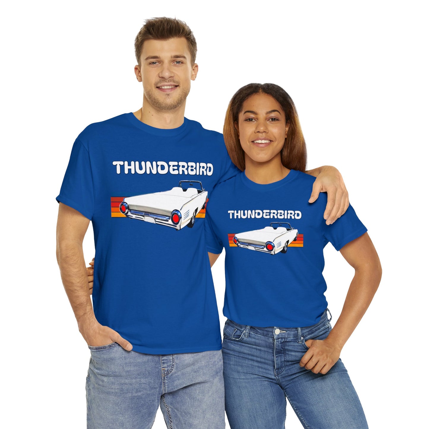 Thunderbird Vintage American Automobile, Antique American Car Heavy Cotton Tee