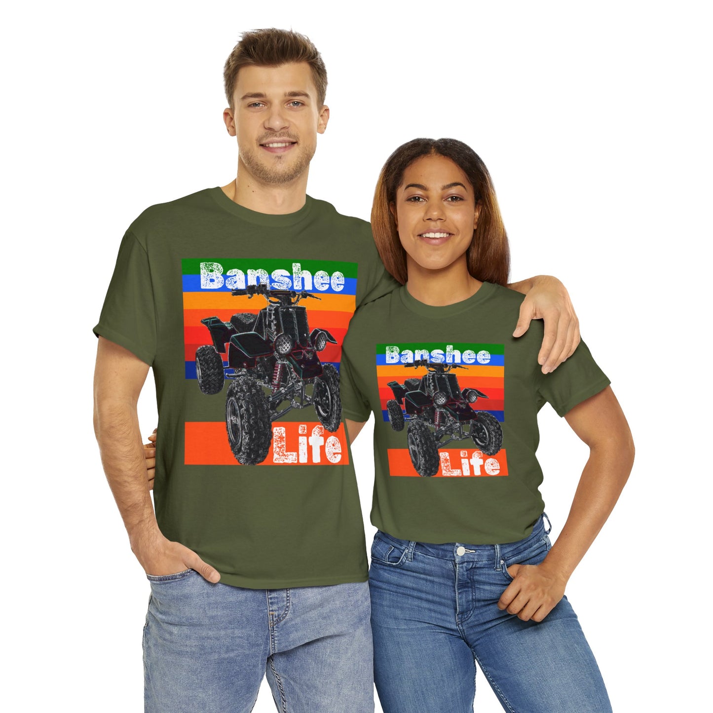 Banshee Quad ATV, Banshee Four Wheeler, Quad Bike Heavy Cotton Tee