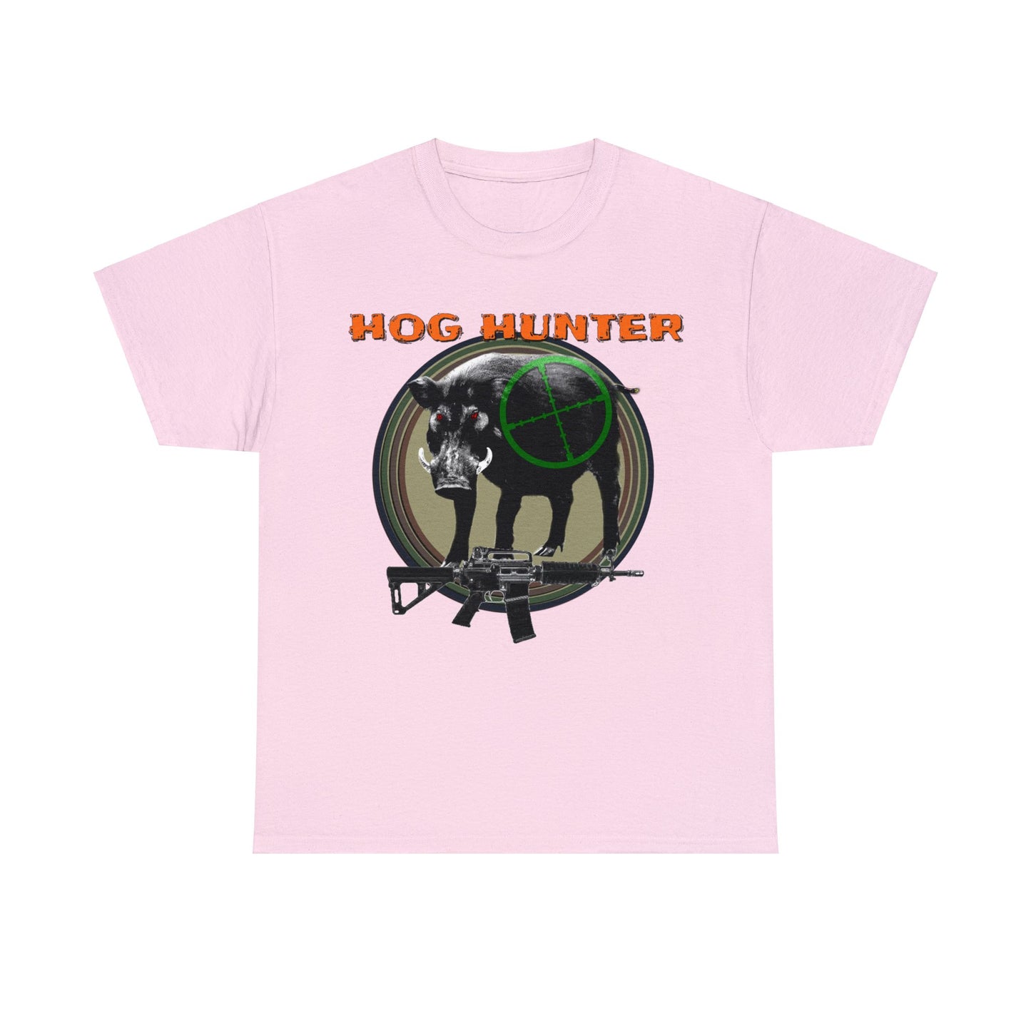 Wild Hog Hunter, Wild Hog, Hog Wild, Hog Boar Hunting Heavy Cotton Tee