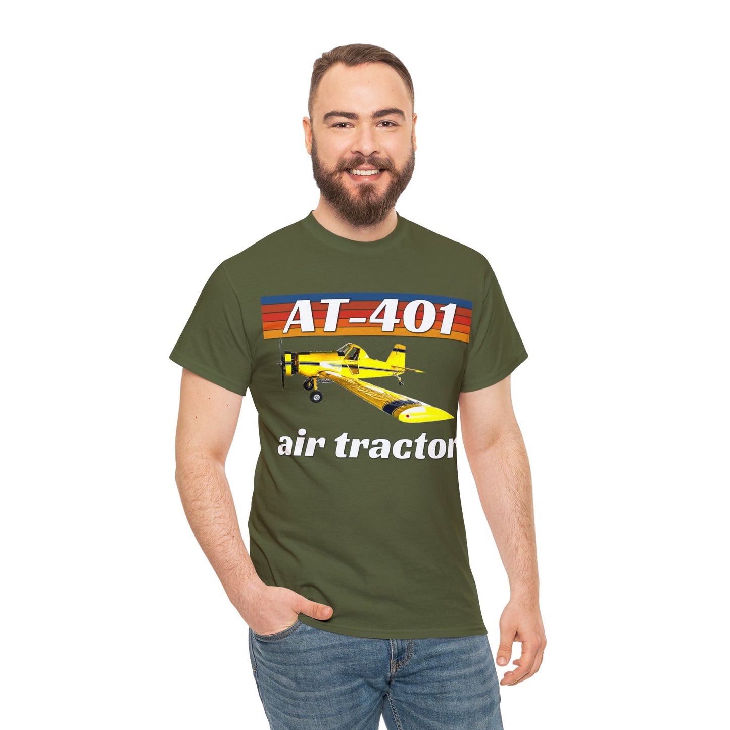 AT 401 Crop Duster Plane, Air Tractor Airplane, Farming Airplane Heavy Cotton Tee