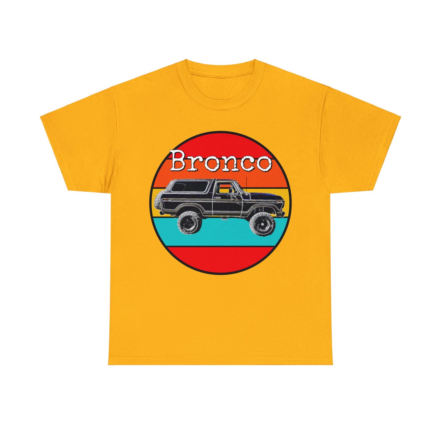 Vintage 4x4 Bronco Truck, Off Road 4 Wheel Drive Heavy Cotton Tee