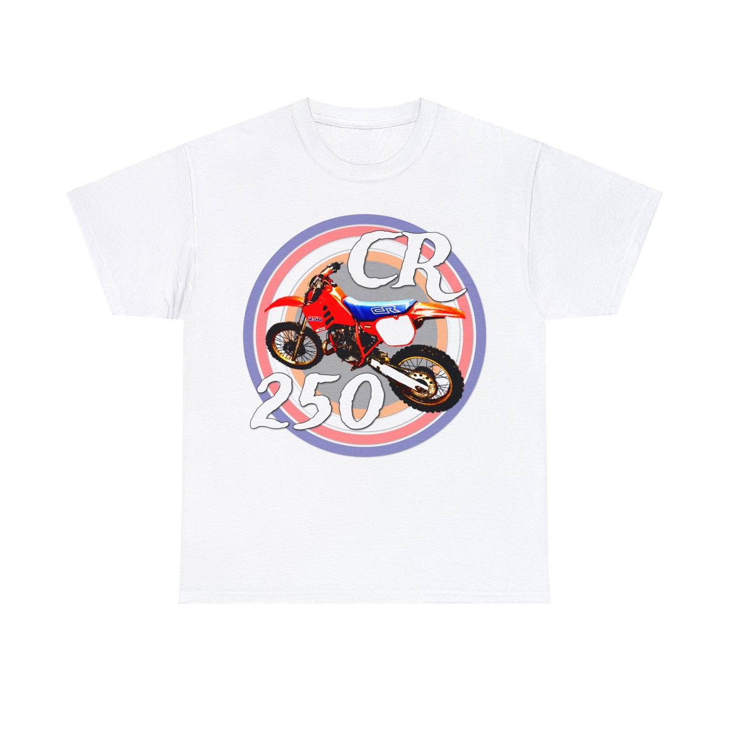 CR 250 R Vintage Retro Motorcross Motocross Motorcycle Dirt Bike Heavy Cotton Tee