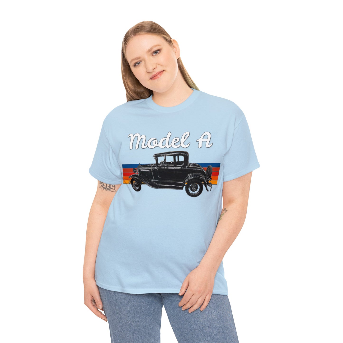 Vintage Model A Car, 1930 Model A Coupe Vintage American Car Heavy Cotton Tee