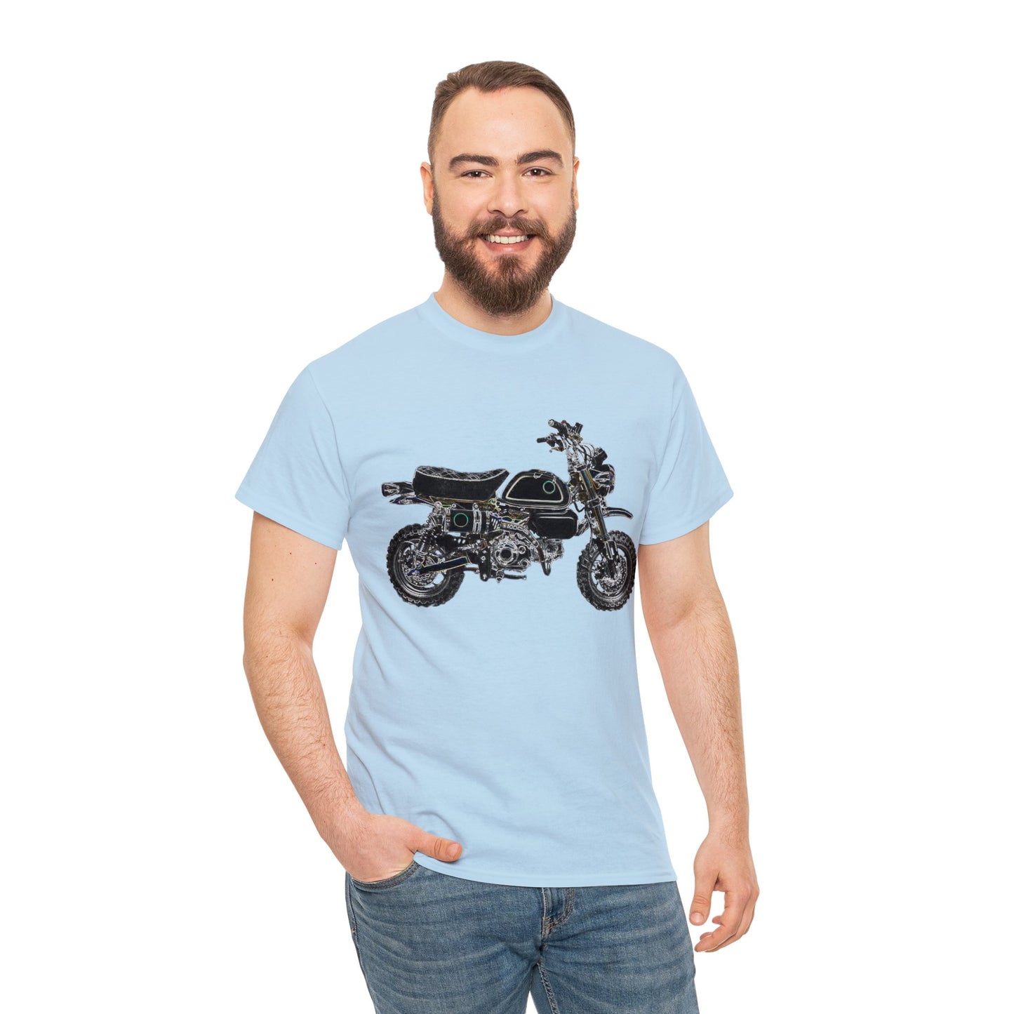 125Z Monkey Motorcycle, Mini Bike, Motocross, Off Road Heavy Cotton Tee