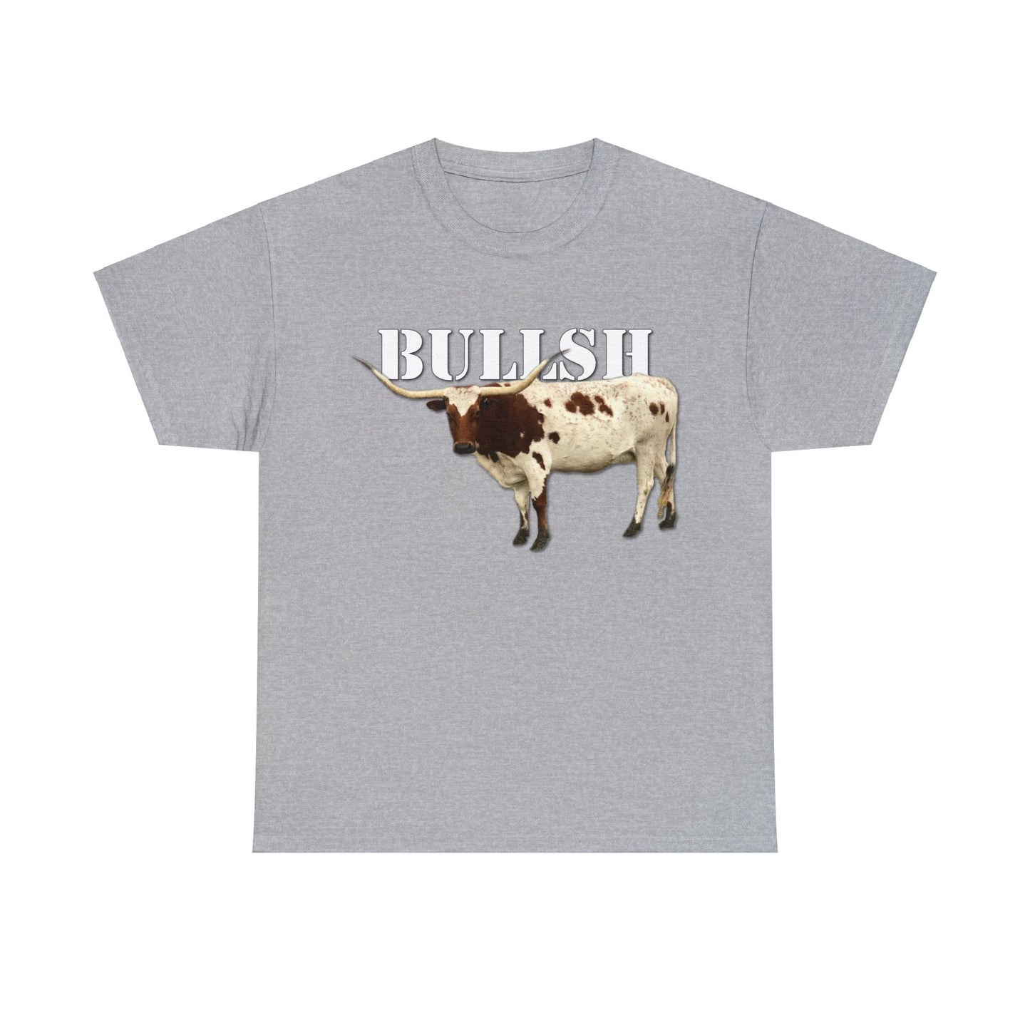 Bullsh, Longhorn, Cow, Cattle, Funny, Texas, Country Heavy Cotton Tee