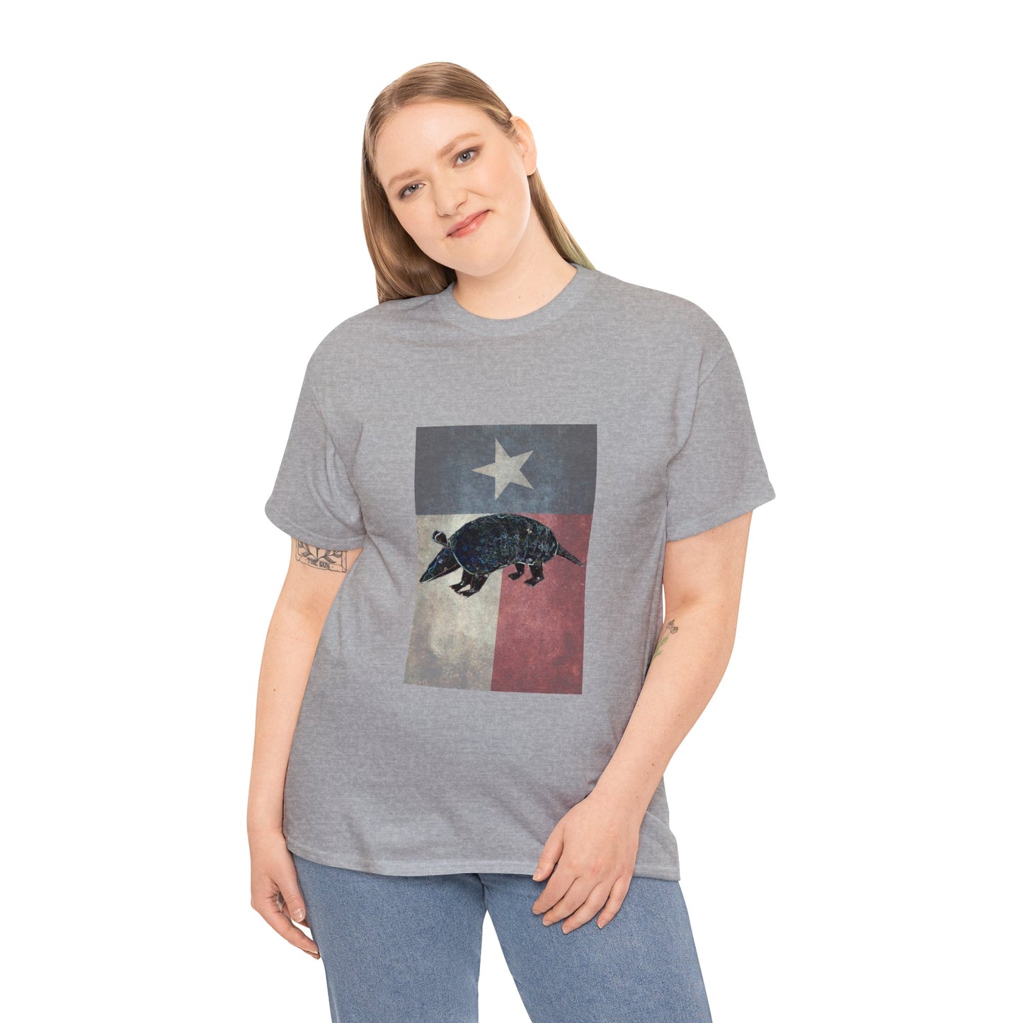 Vintage Texas Flag Armadillo Heavy Cotton Tee