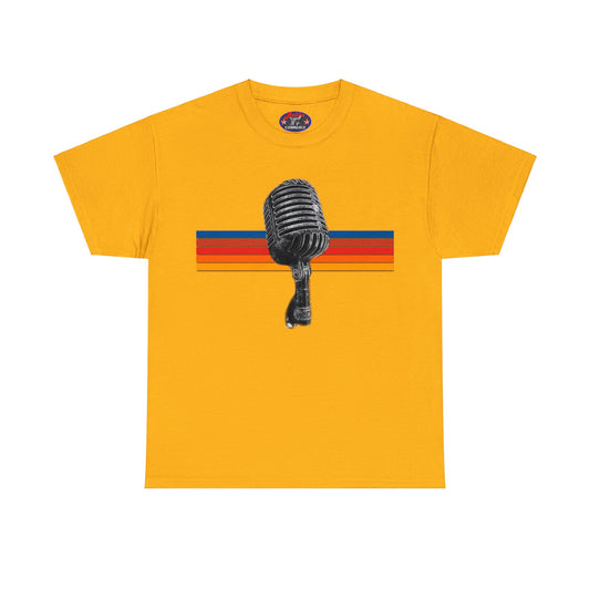 Vintage Retro Microphone, Shure 55s, Rock and Roll Microphone, Live Streamer Heavy Cotton Tee