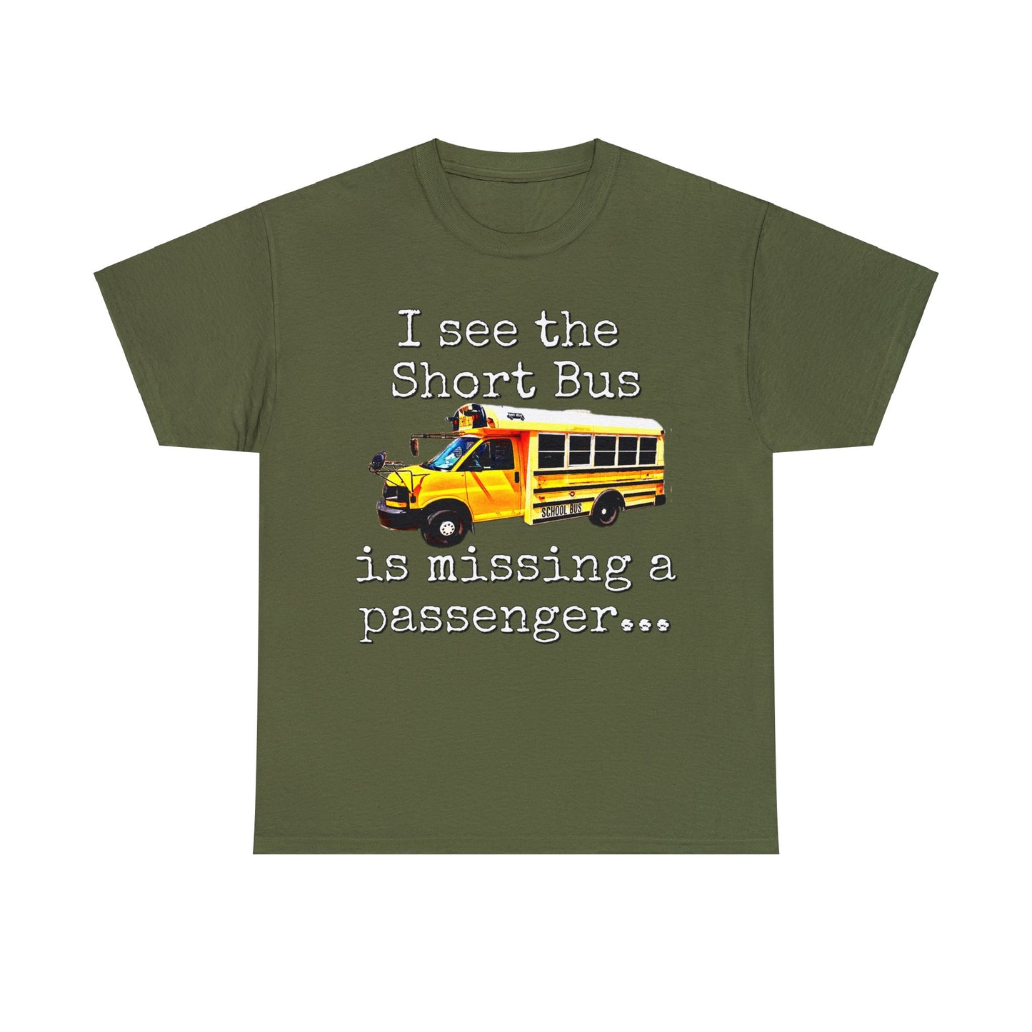 Short Bus, Short Bus Rider, I Survived Riding the Short Bus Heavy Cotton Tee