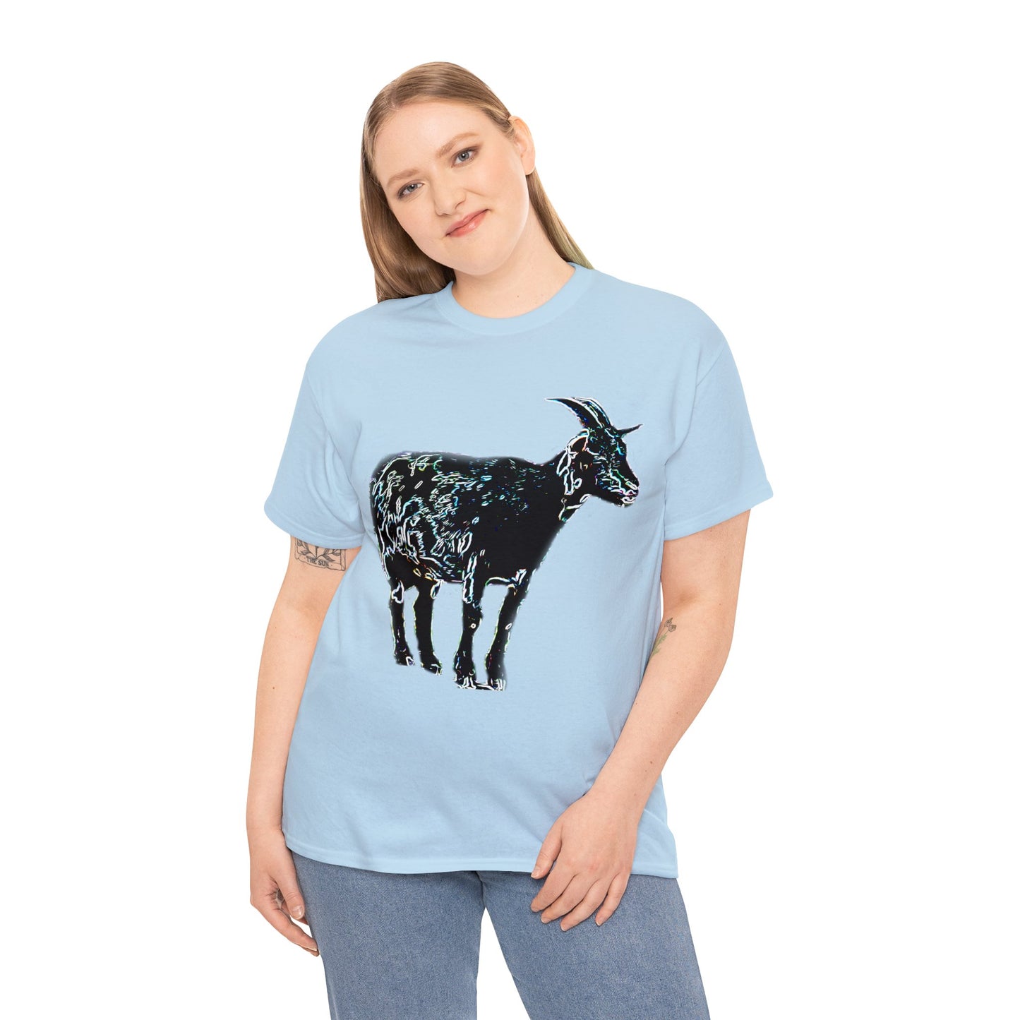 Vintage Retro Farm Goat, Billy Goat Heavy Cotton Tee