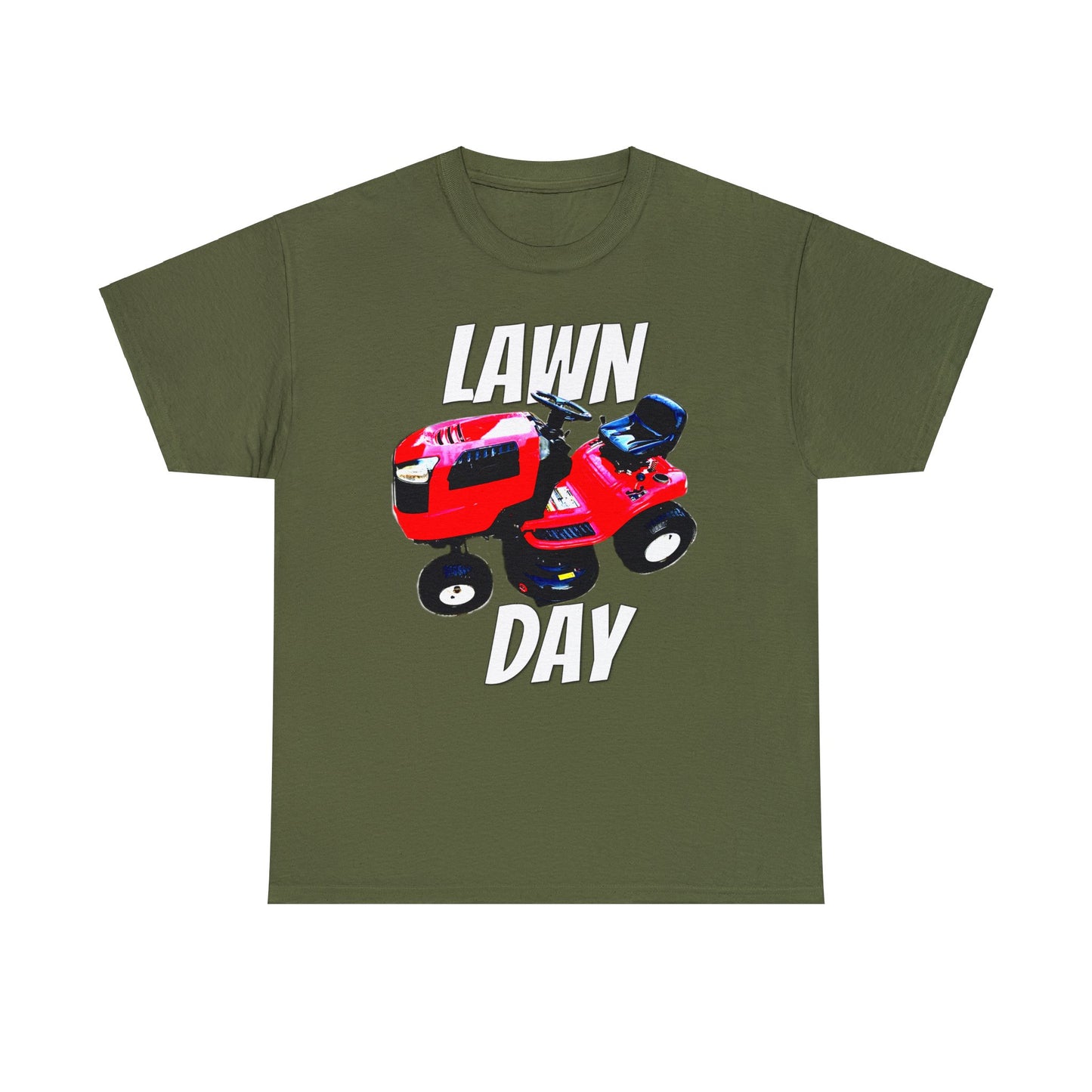 Vintage Riding Lawn Mower, Lawn Mowing Tractor, Ride On Mower Heavy Cotton Tee