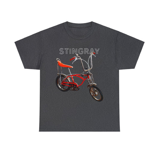 Stingray Krate Bicycle, Vintage Stick Shift Bike, Banana Seat Bike Heavy Cotton Tee