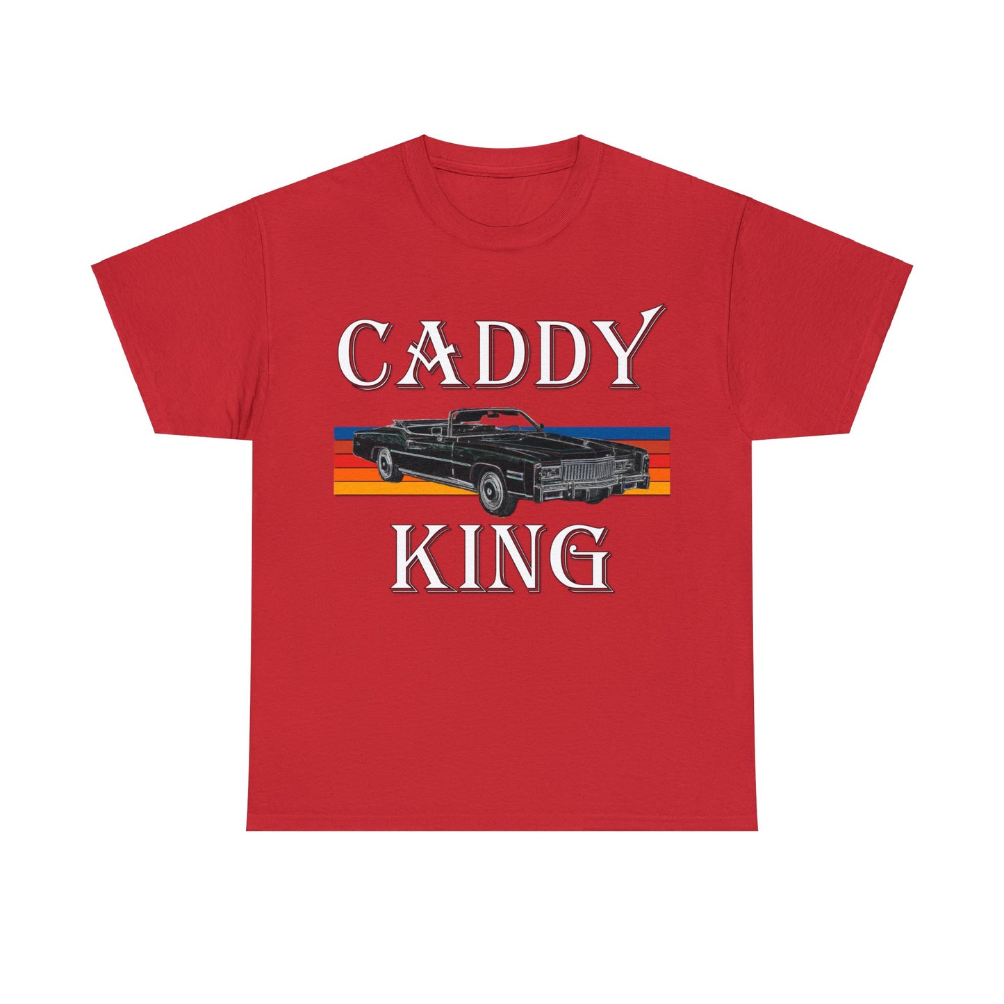 Caddy King, Vintage Cadillac Car, Convertible Caddy Heavy Cotton Tee