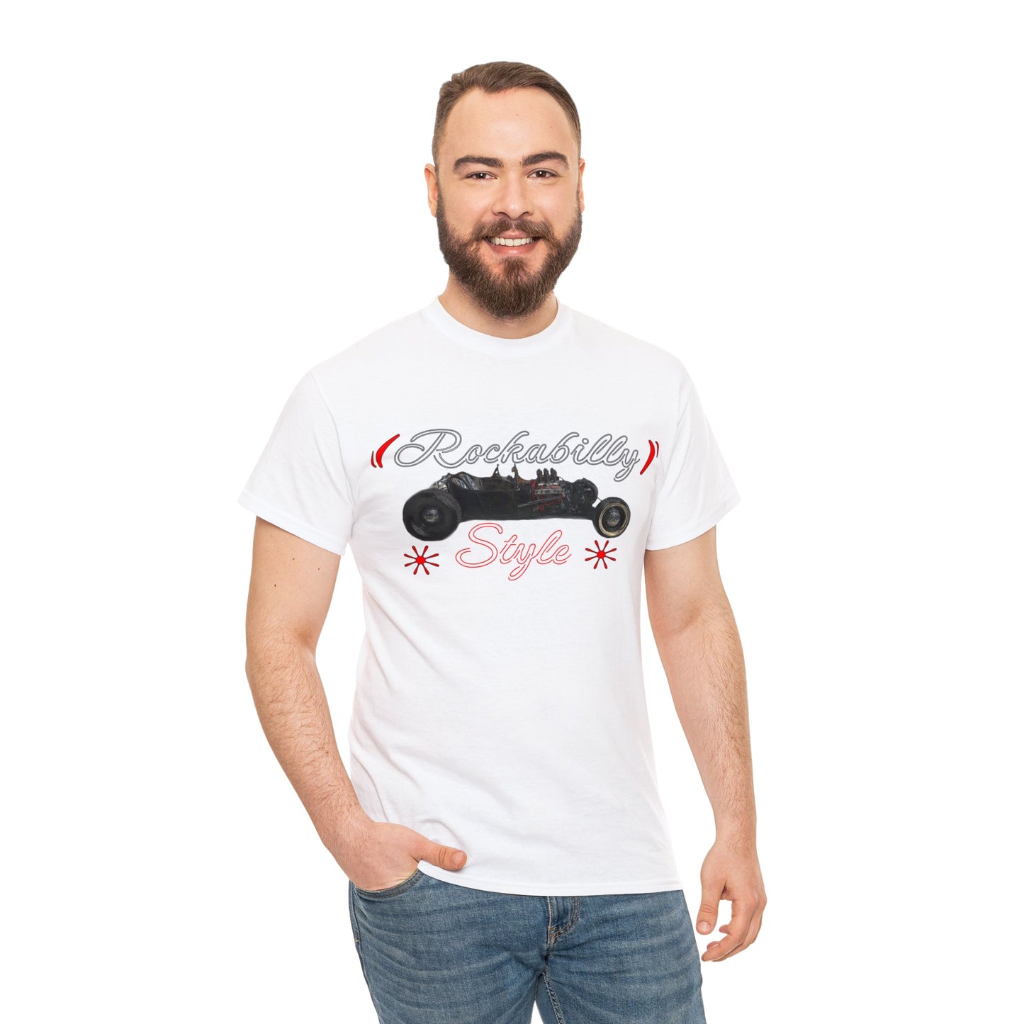 Rockabilly Style Model A Rat Rod Speed Shop 1957 Heavy Cotton Tee