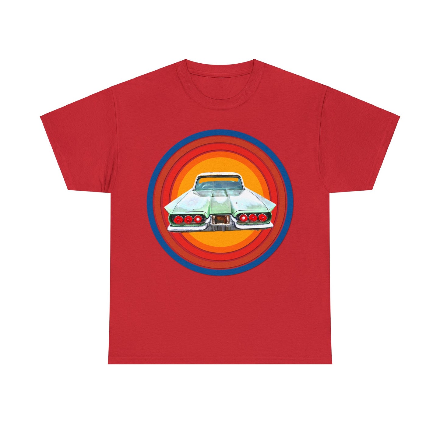 1960s Thunderbird Vintage American Automobile, Antique American Car Heavy Cotton Tee