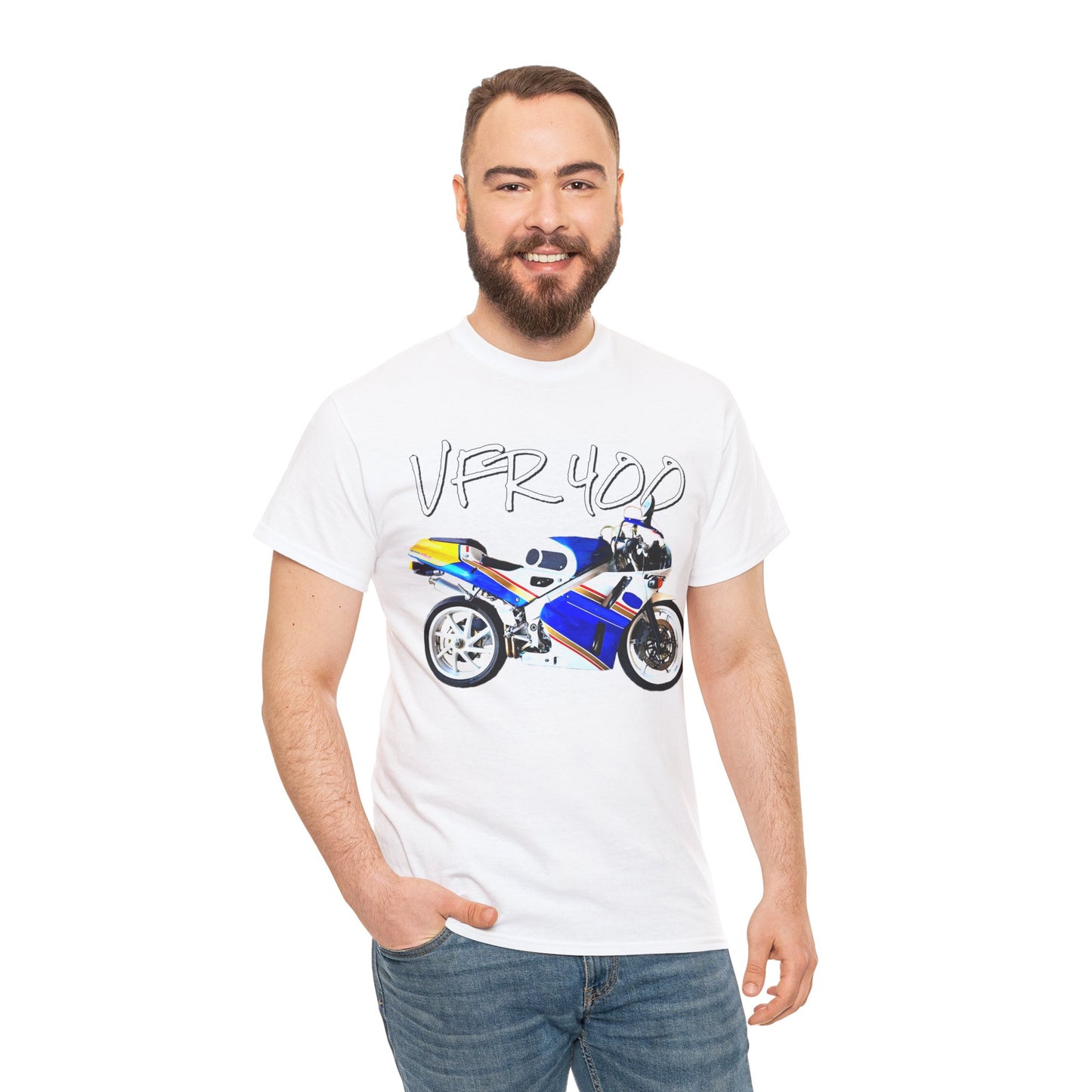 VFR 400 Motorcycle, Street Bike, Street Motorcycle, Sport Bike Heavy Cotton Tee