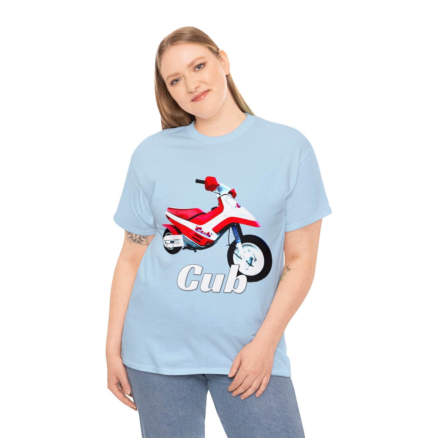 Vintage Cub Motorcycle, Cub Mini Bike, Retro Cub Motocross Bike Heavy Cotton Tee