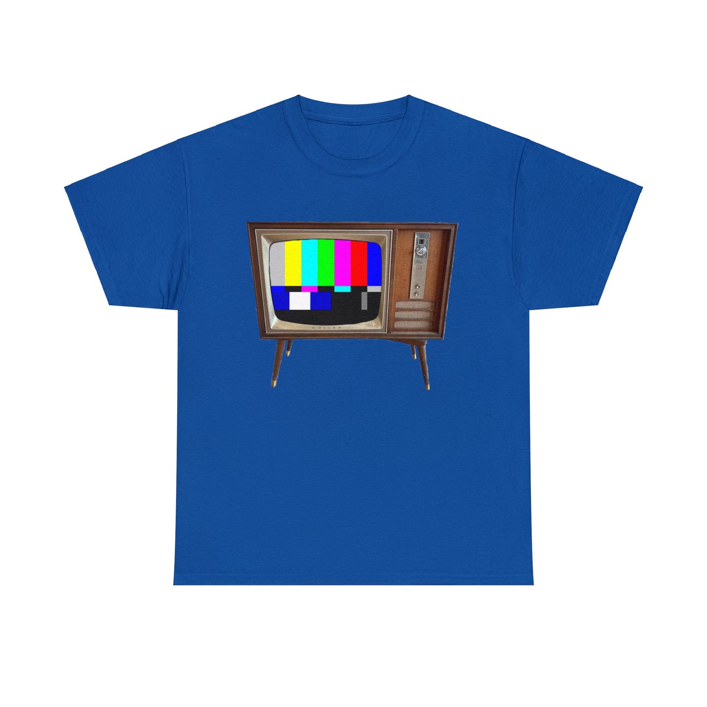 Vintage Television, Tube TV, Sign Off Screen, Old School, Vintage, Retro Heavy Cotton Tee