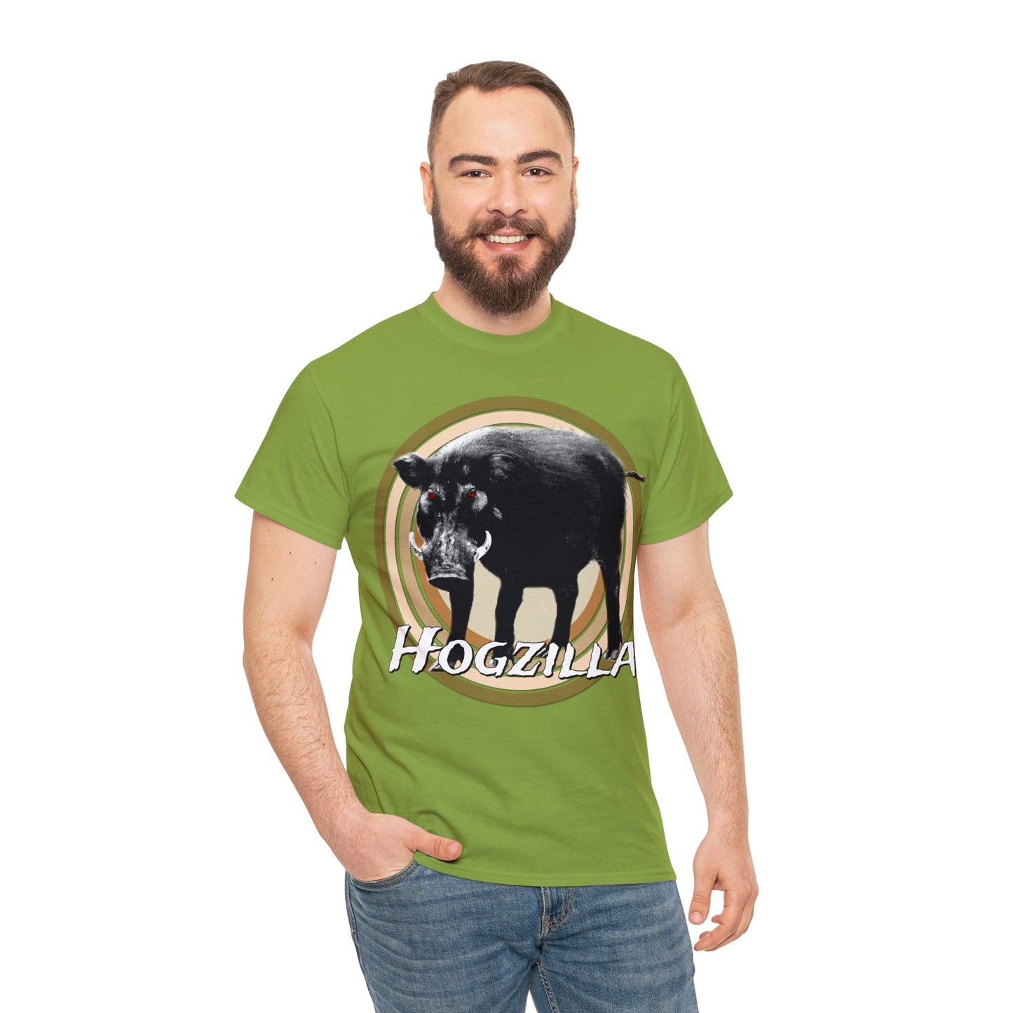 Wild Hog Hunting, Wild Hog, Hog Wild, Hog Boar Hunter, Hogzilla Heavy Cotton Tee