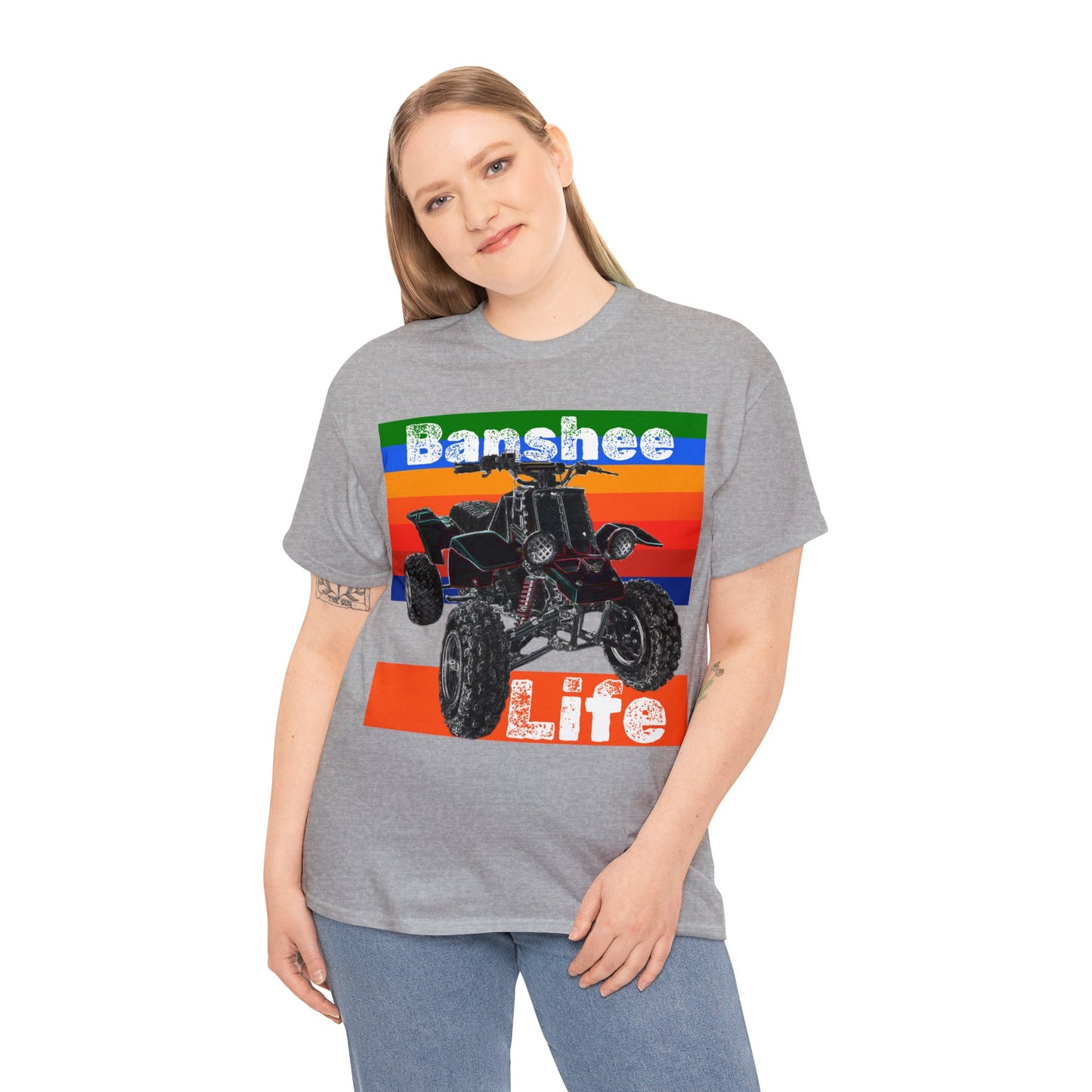 Banshee Quad ATV, Banshee Four Wheeler, Quad Bike Heavy Cotton Tee