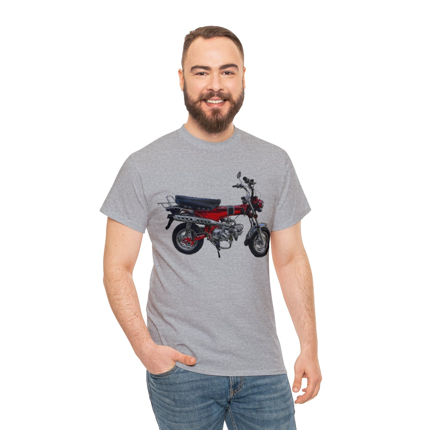 Trail 70 Mini BIke, Vintage Mini Bike, Retro Mini Bike Heavy Cotton Tee