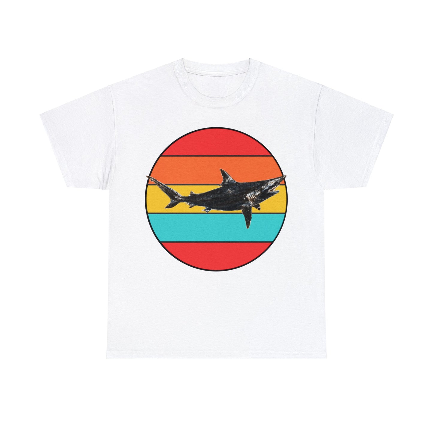 Black Tip Shark, Cool Shark, Aggressive Shark, Shark Bite Heavy Cotton Tee