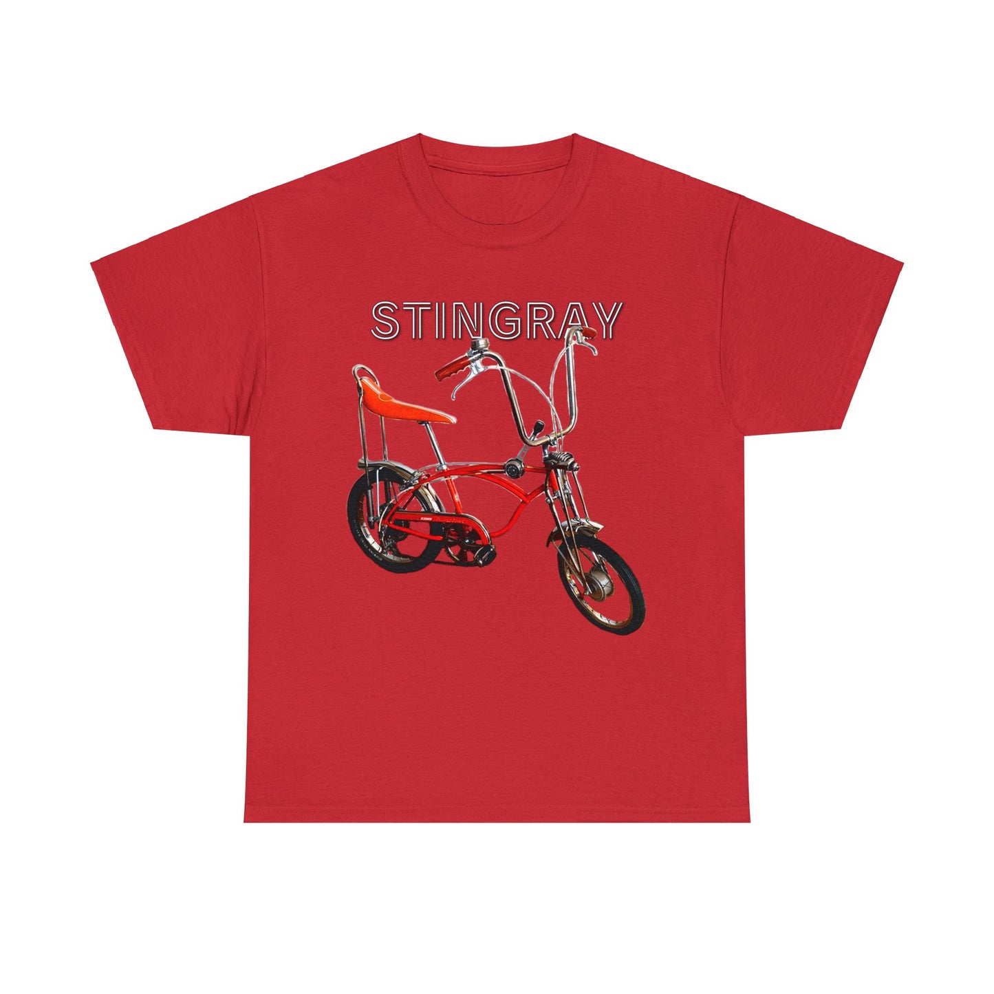 Stingray Krate Bicycle, Vintage Stick Shift Bike, Banana Seat Bike Heavy Cotton Tee