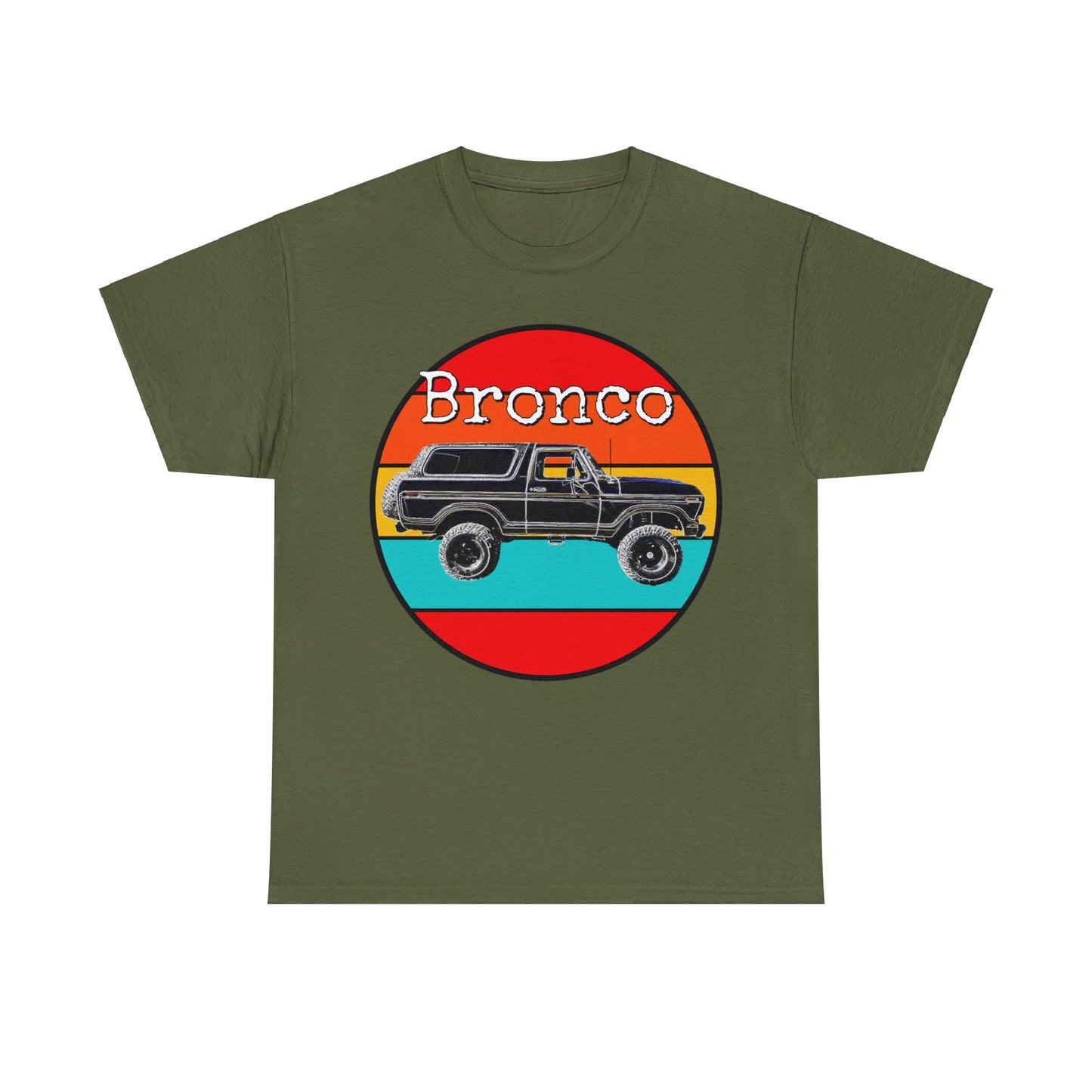 Vintage 4x4 Bronco Truck, Off Road 4 Wheel Drive Heavy Cotton Tee