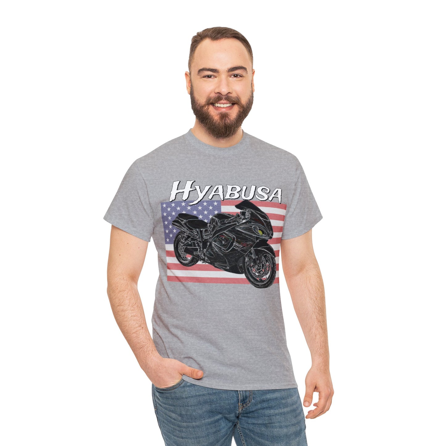 Hyabusa Motorcycle, Street Bike, Street Motorcycle Sport Bike Heavy Cotton Tee