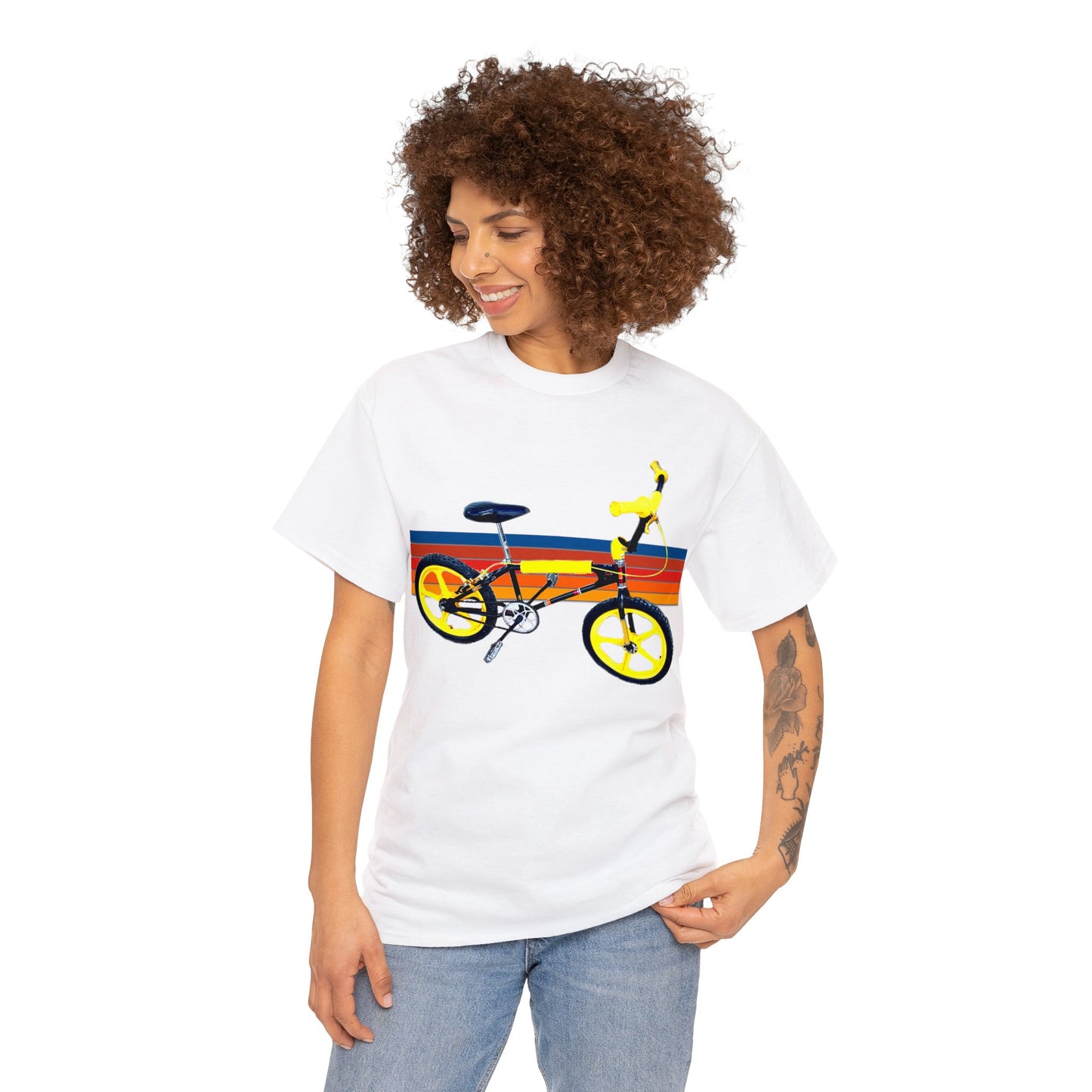 BMX, Old School Bike, Vintage BMX Bike, Retro Dirt Bicycle, 1980's Heavy Cotton Tee