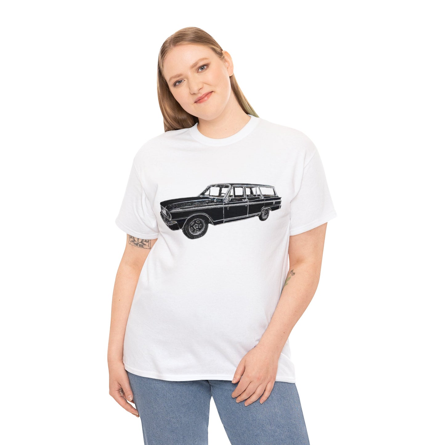 Vintage 1960s Station Wagon, Station Wagon, Family Car Heavy Cotton Tee