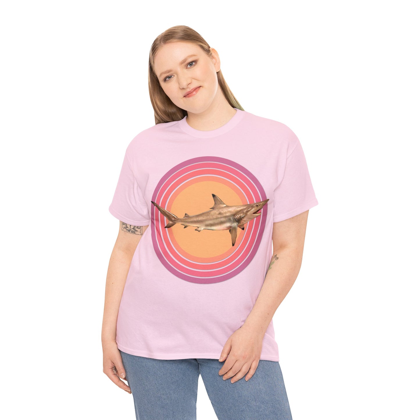 Black Tip Shark, Cool Shark, Aggressive Shark, Shark Bite Heavy Cotton Tee