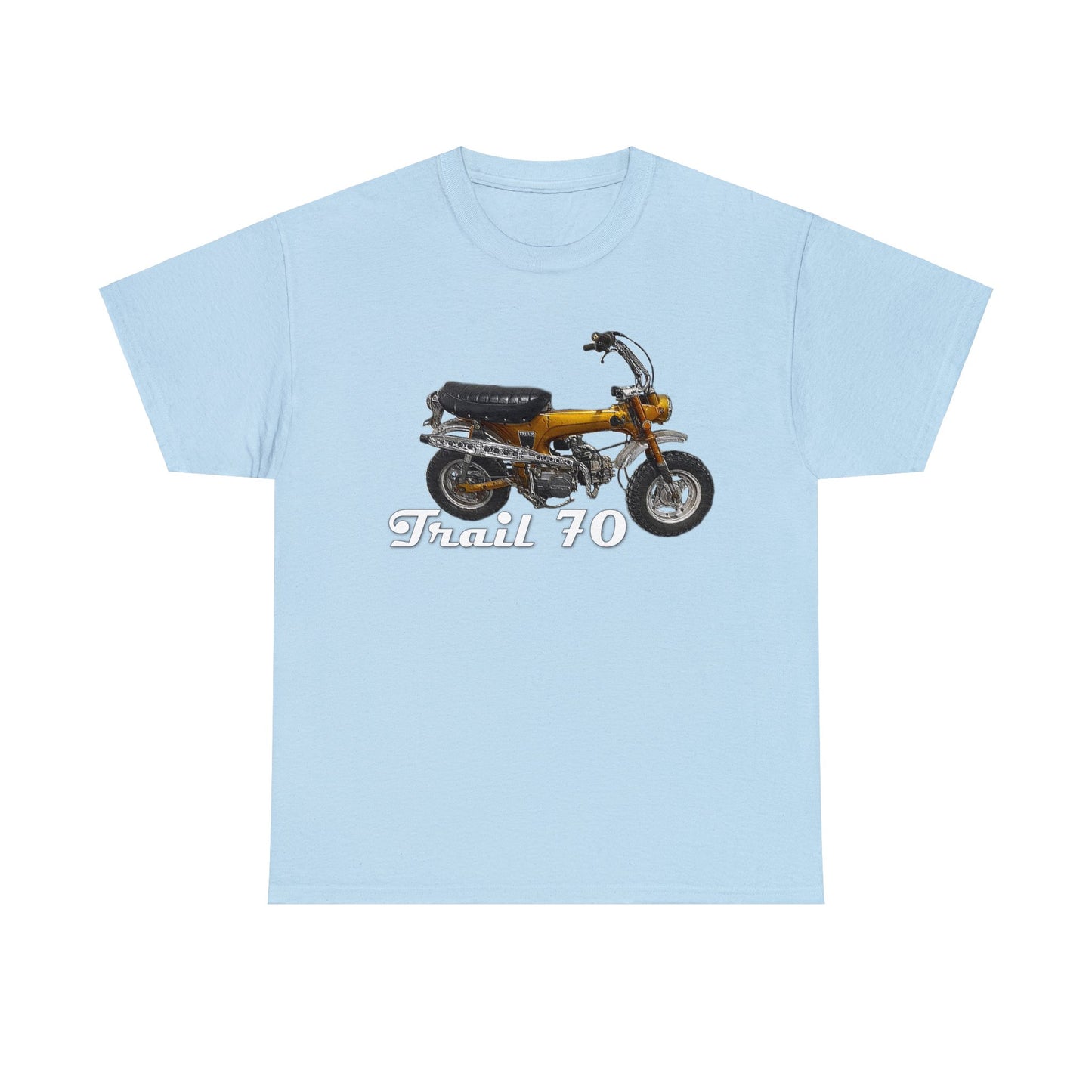 Trail 70 Mini BIke, Vintage Mini Bike, Retro Mini Bike Heavy Cotton Tee