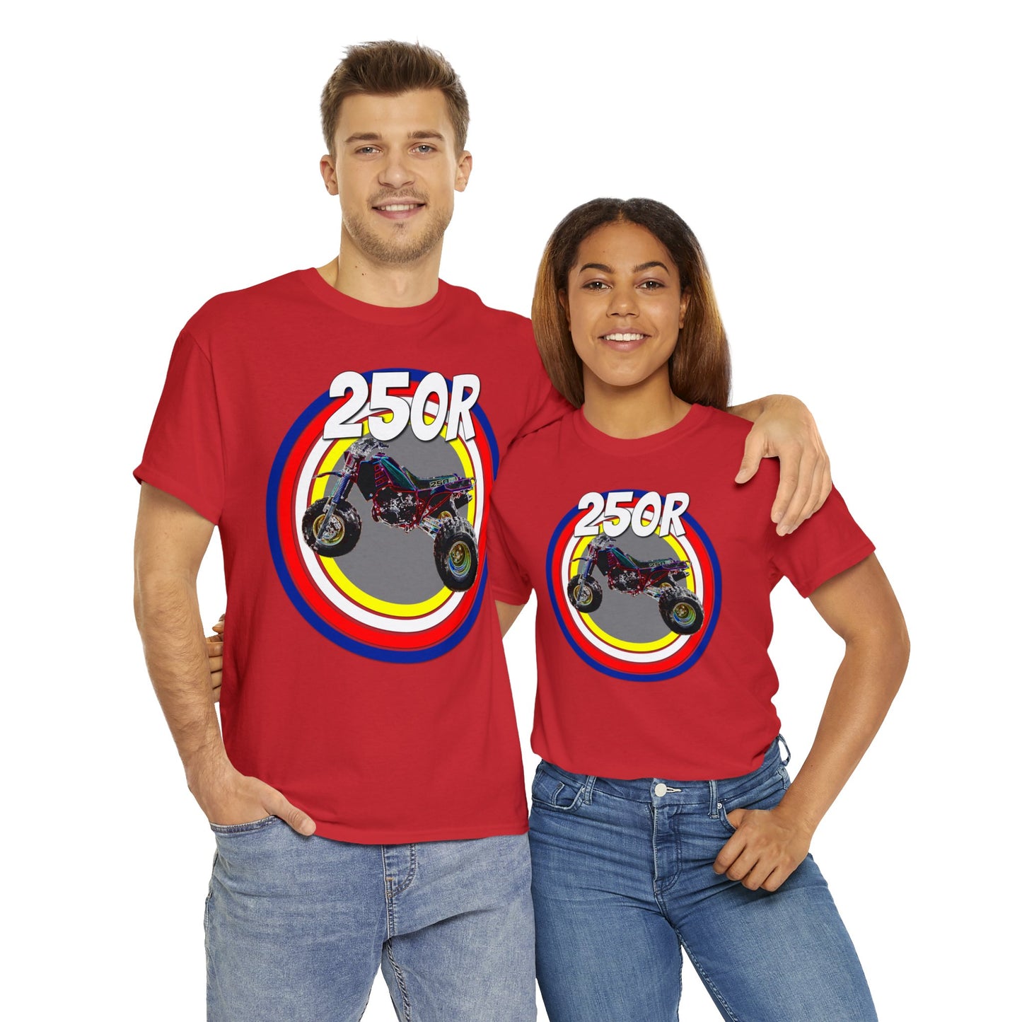 250R Three Wheeler, Retro Three Wheeler, 2 Stroke 3 Wheeler, ATV, ATC Heavy Cotton Tee