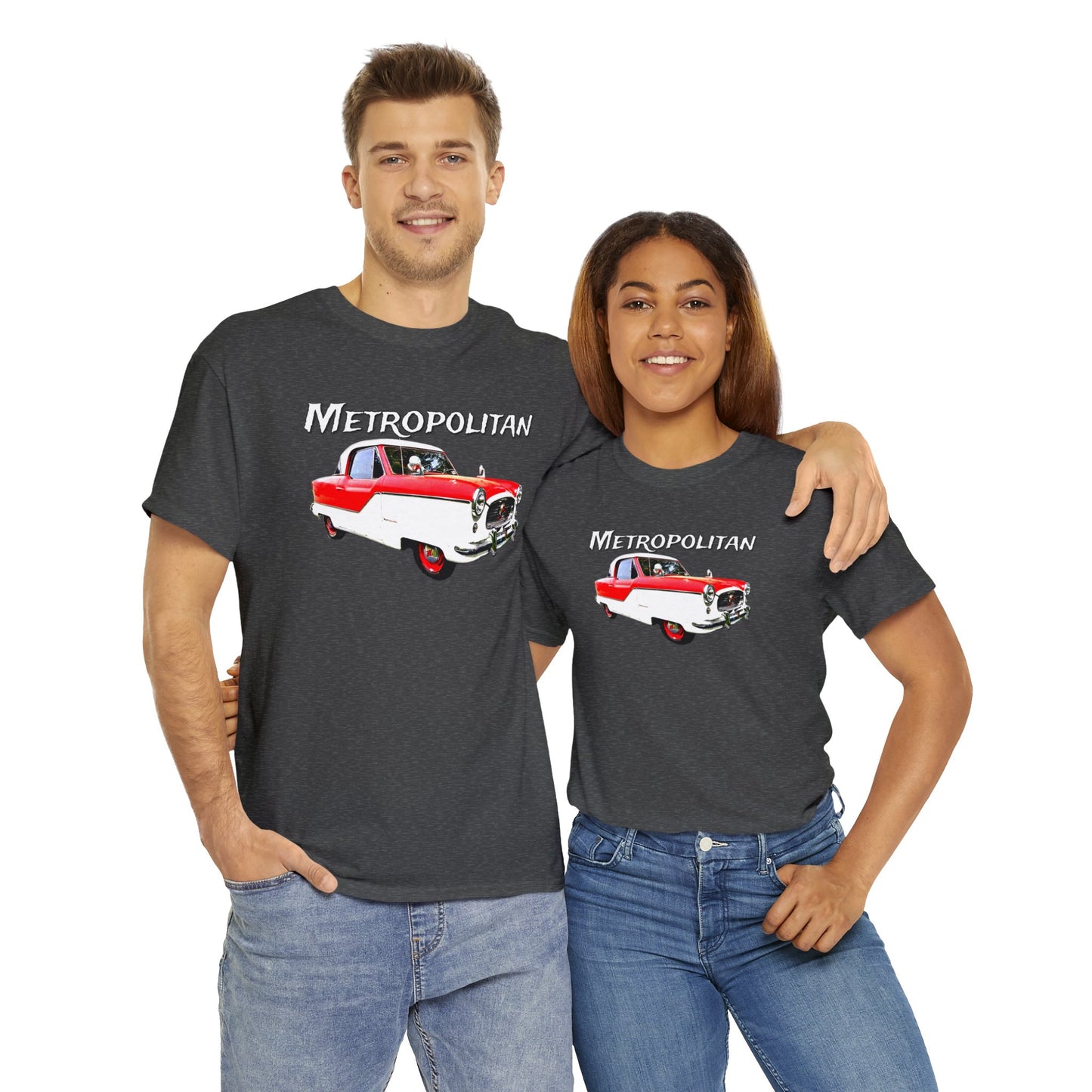 Metropolitan Car, Vintage Nash, Retro Metropolitan Automobile Heavy Cotton Tee